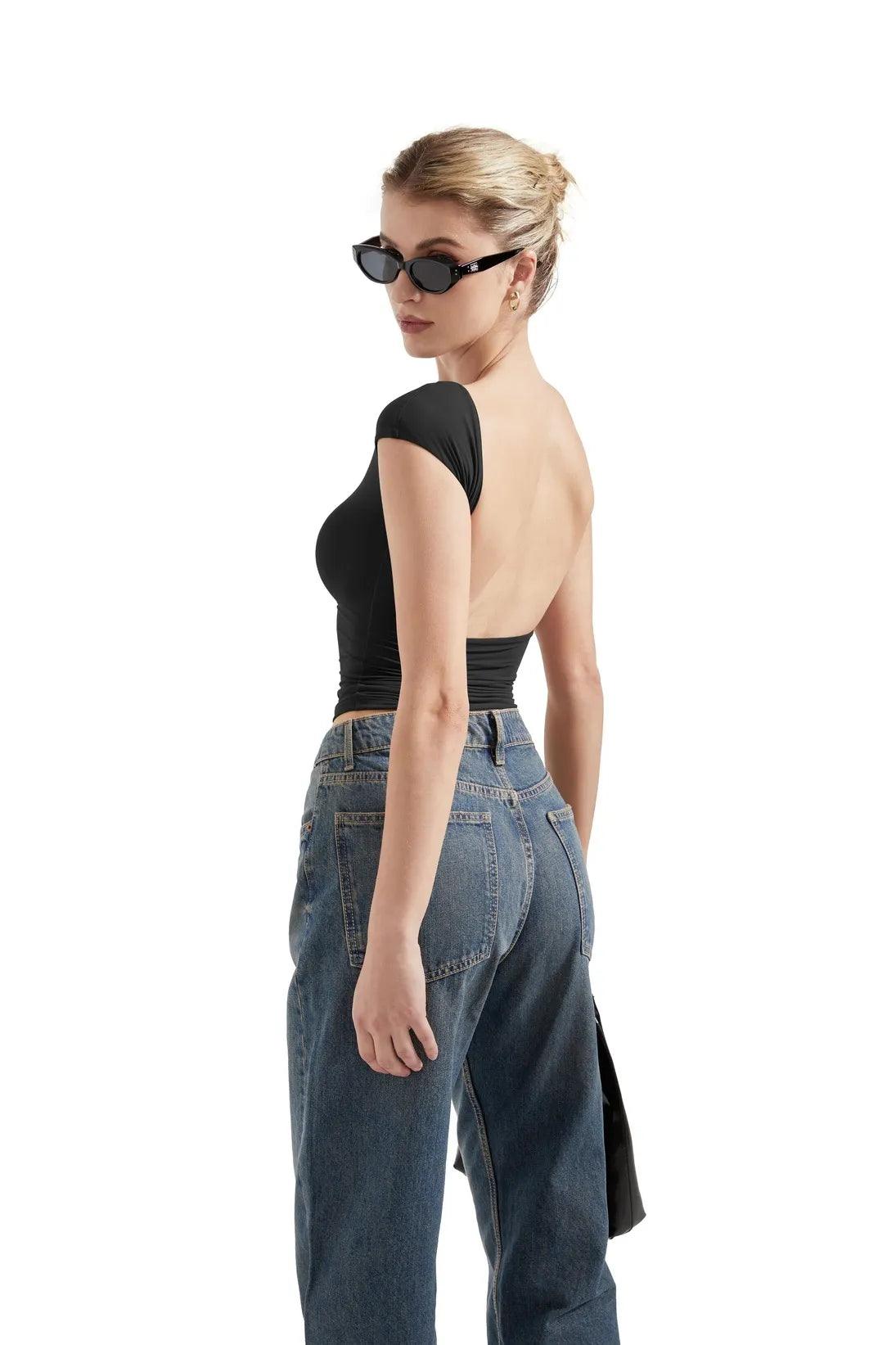 Buttery Soft Backless Shirt - Image 13