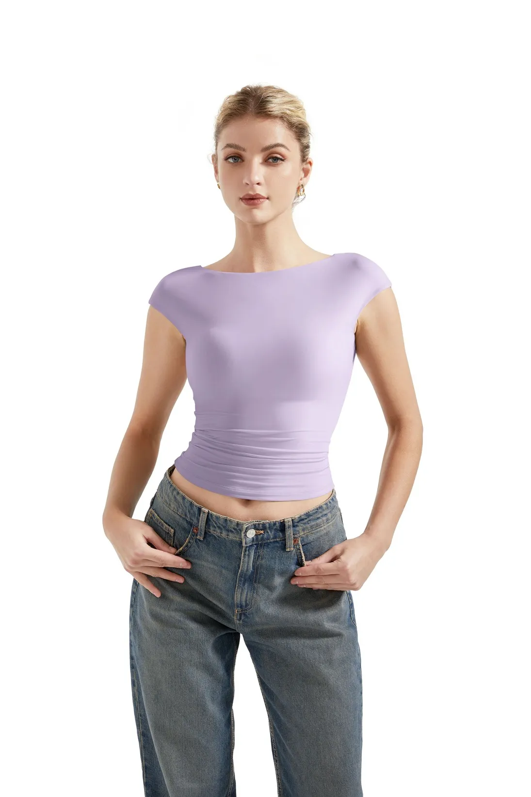 Buttery Soft Backless Shirt - Image 37