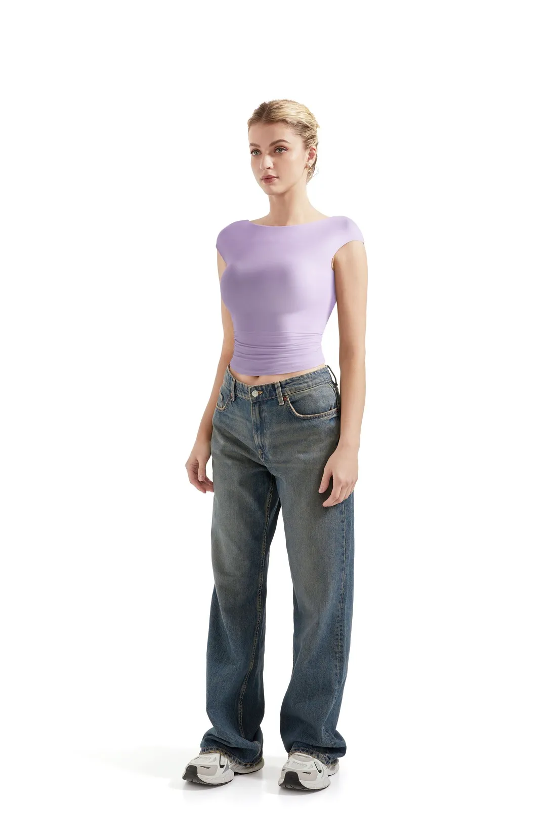 Buttery Soft Backless Shirt - Image 42