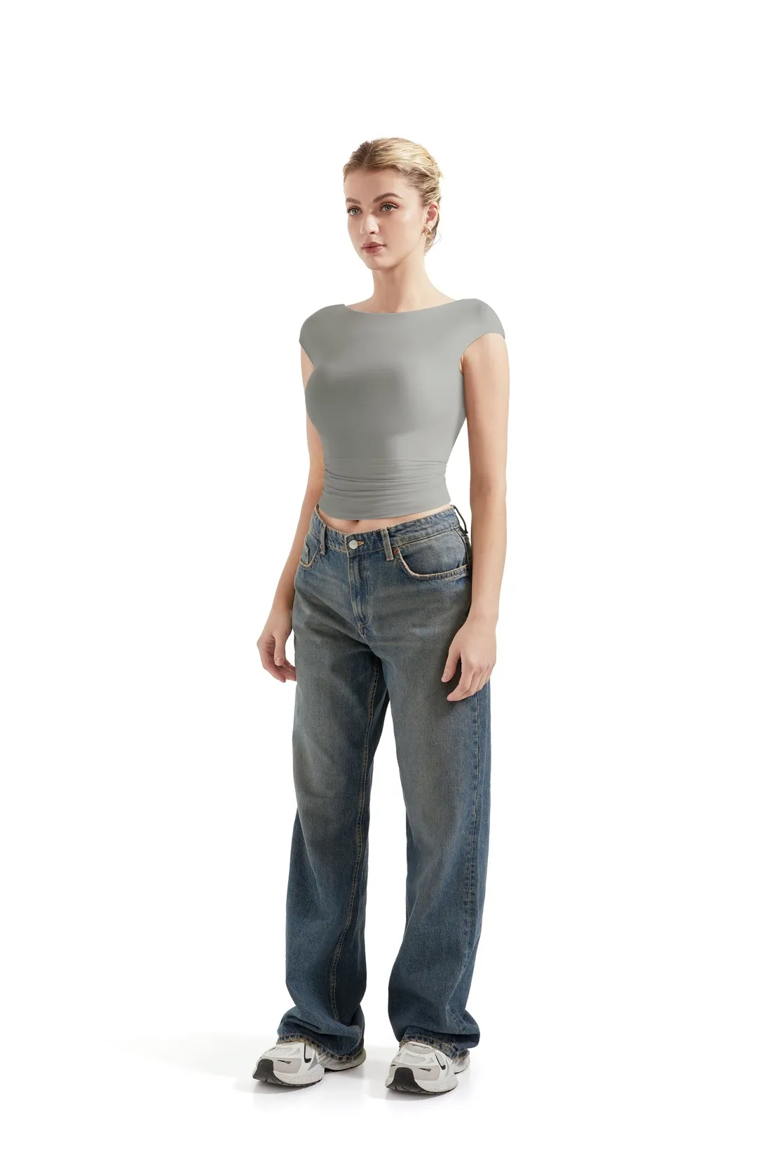 Buttery Soft Backless Shirt - Image 48