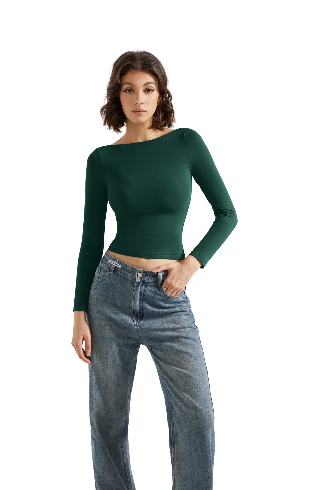 Buttery Soft Boat Neck Shirt - Long Sleeve - Image 50