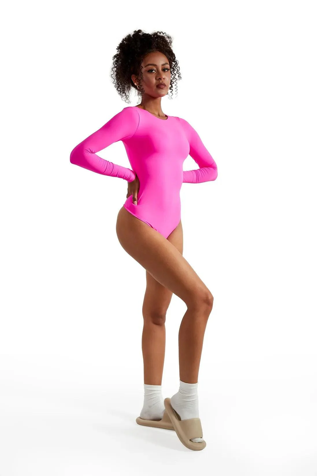 Flash Sales - Buttery Soft Crew Neck Bodysuit - Long Sleeve - Image 18