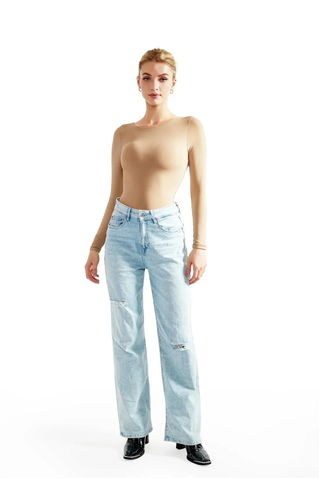 Flash Sales - Buttery Soft Crew Neck Bodysuit - Long Sleeve - Image 29