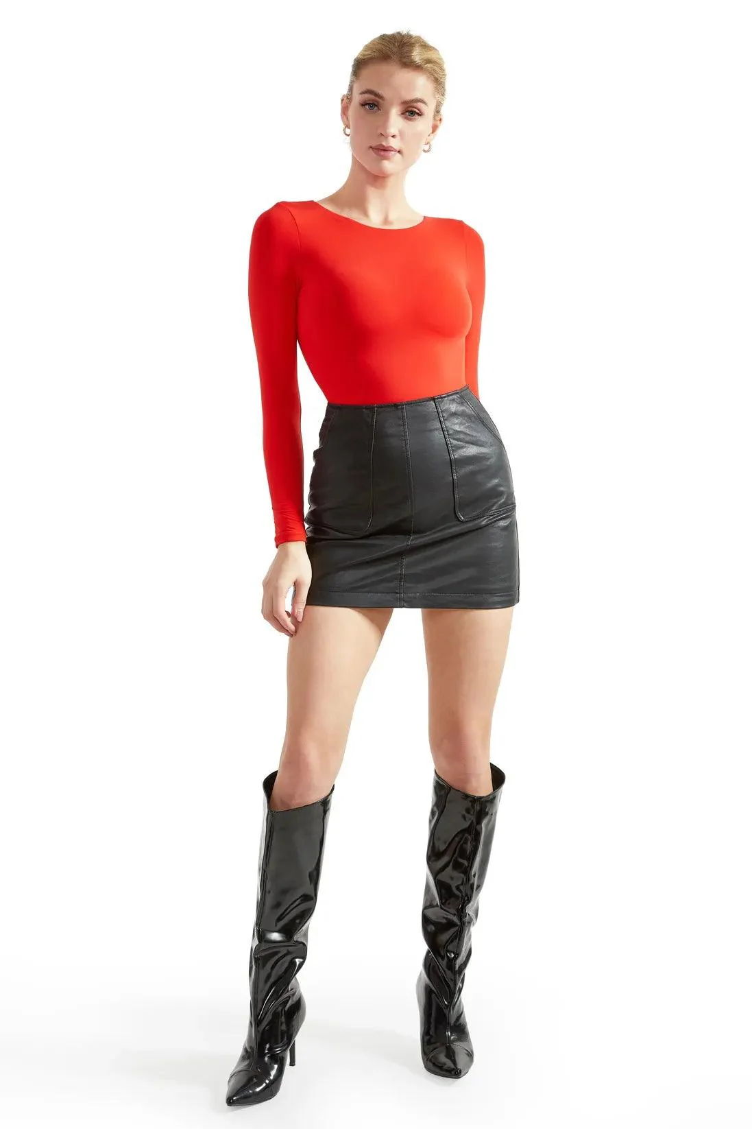 Flash Sales - Buttery Soft Crew Neck Bodysuit - Long Sleeve - Image 36