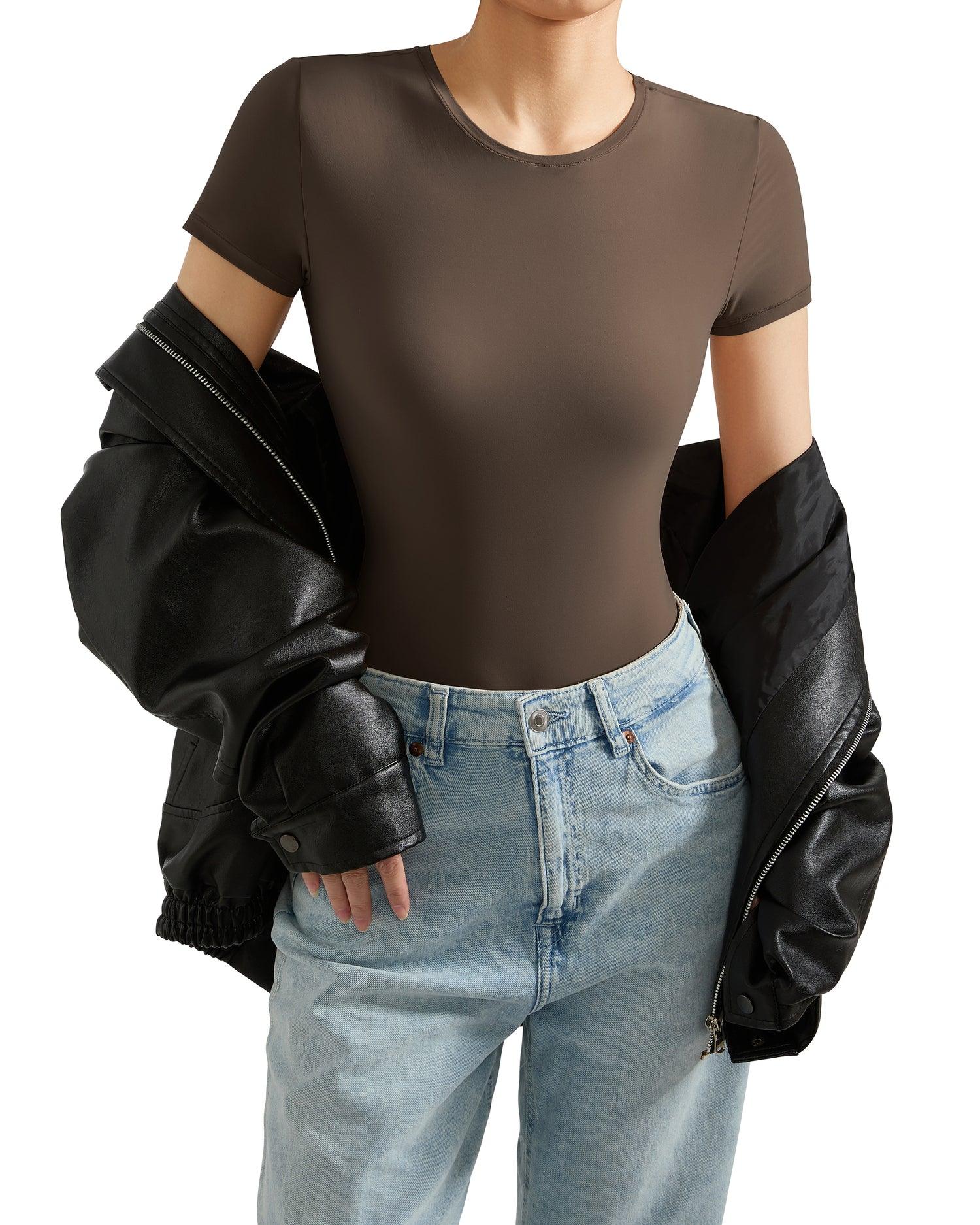 Buttery Soft Crew Neck Bodysuit - Short Sleeve - Image 35