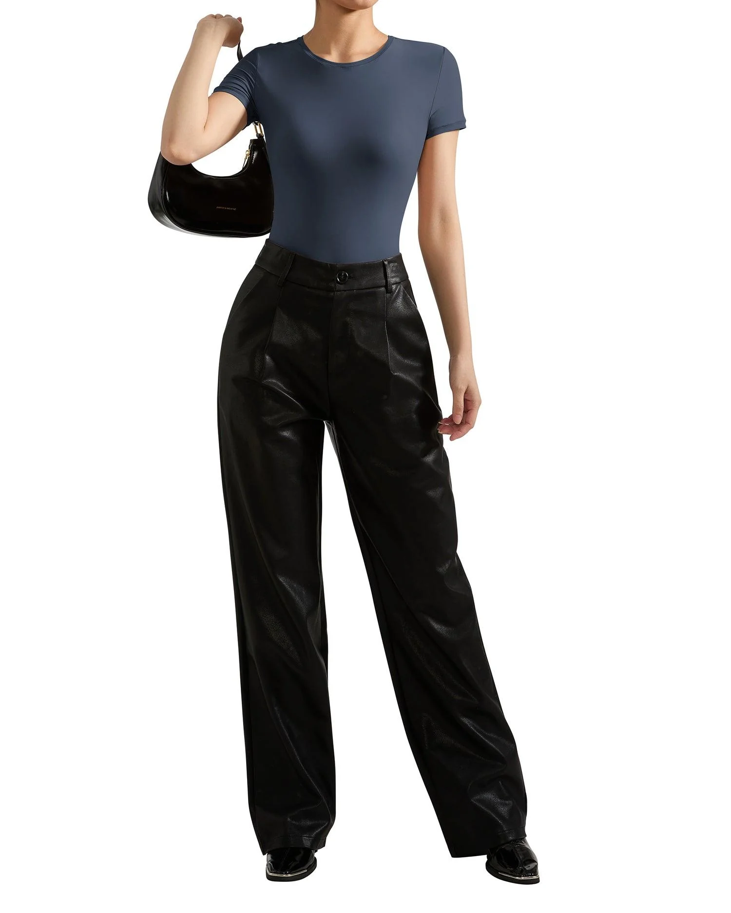 Buttery Soft Crew Neck Bodysuit - Short Sleeve - Image 41