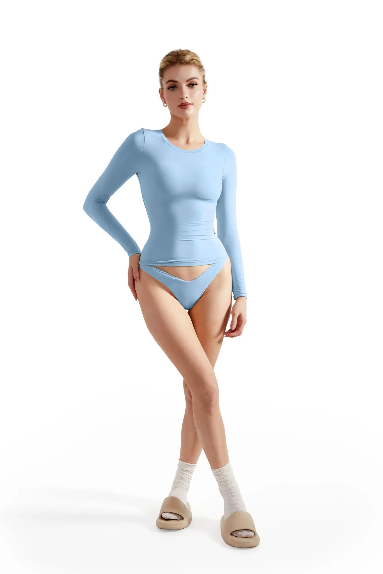 Buttery Soft Crew Neck Shirt - Long Sleeve - Image 51