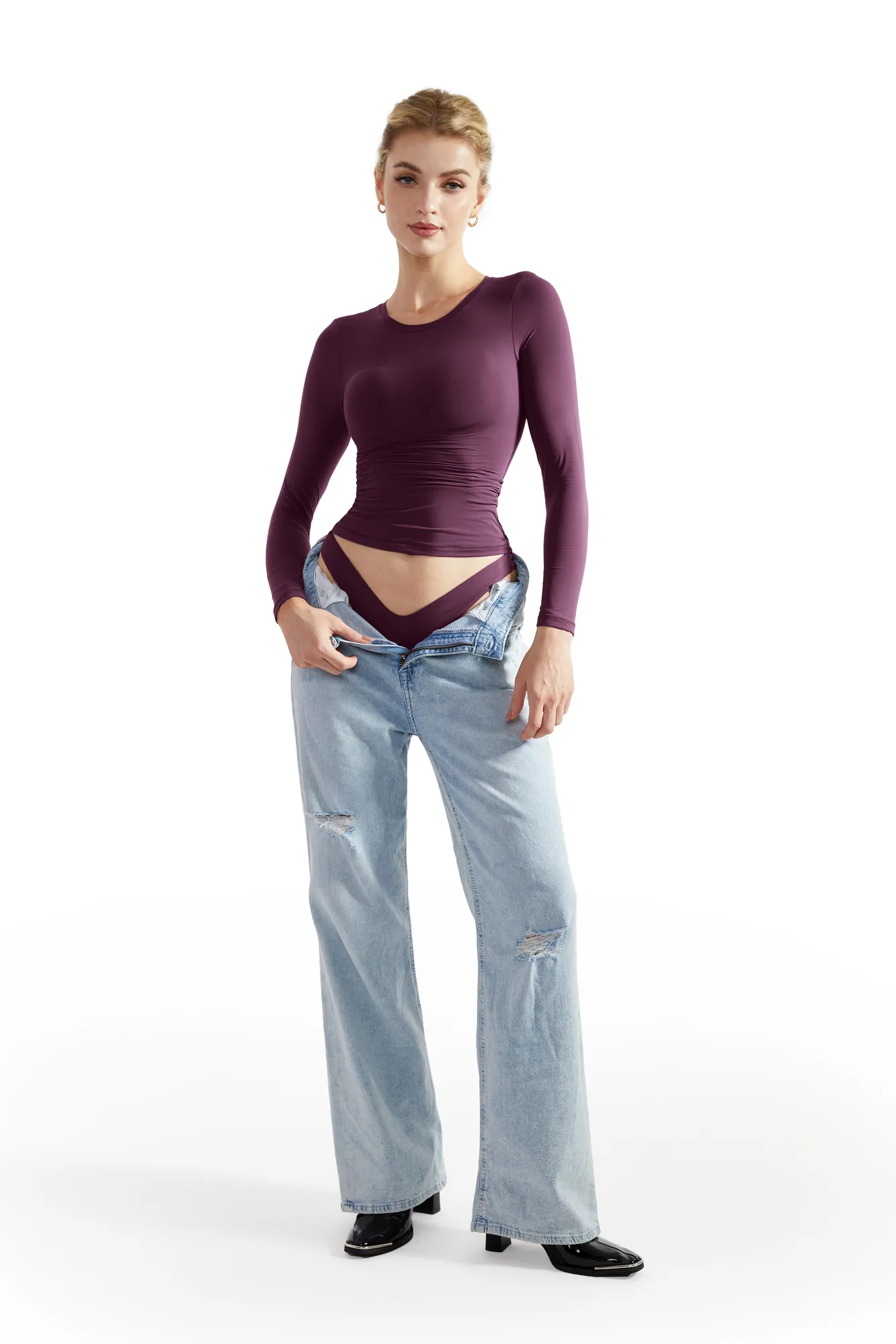 Buttery Soft Crew Neck Shirt - Long Sleeve - Image 97