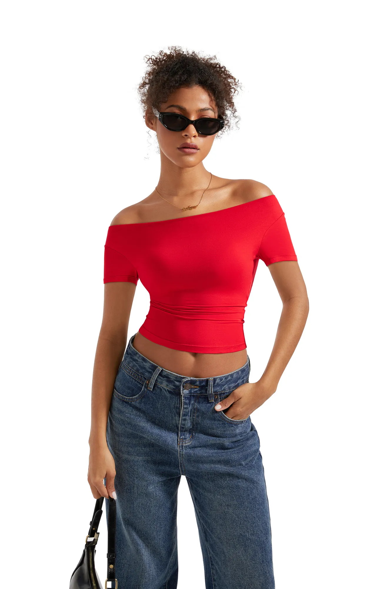 Buttery Soft Multi-Way Off Shoulder Shirt - Image 20