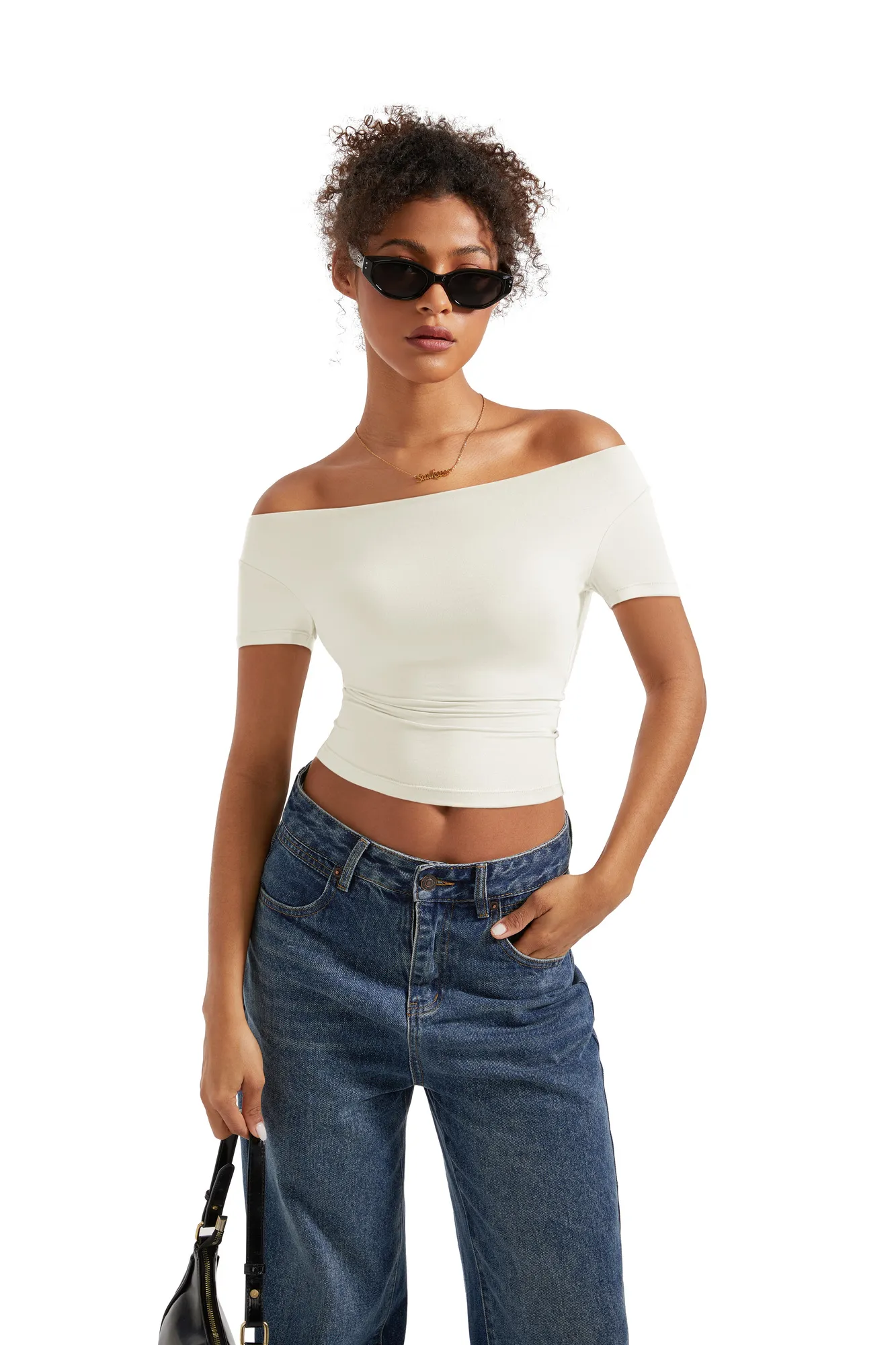 Buttery Soft Multi-Way Off Shoulder Shirt - Image 26