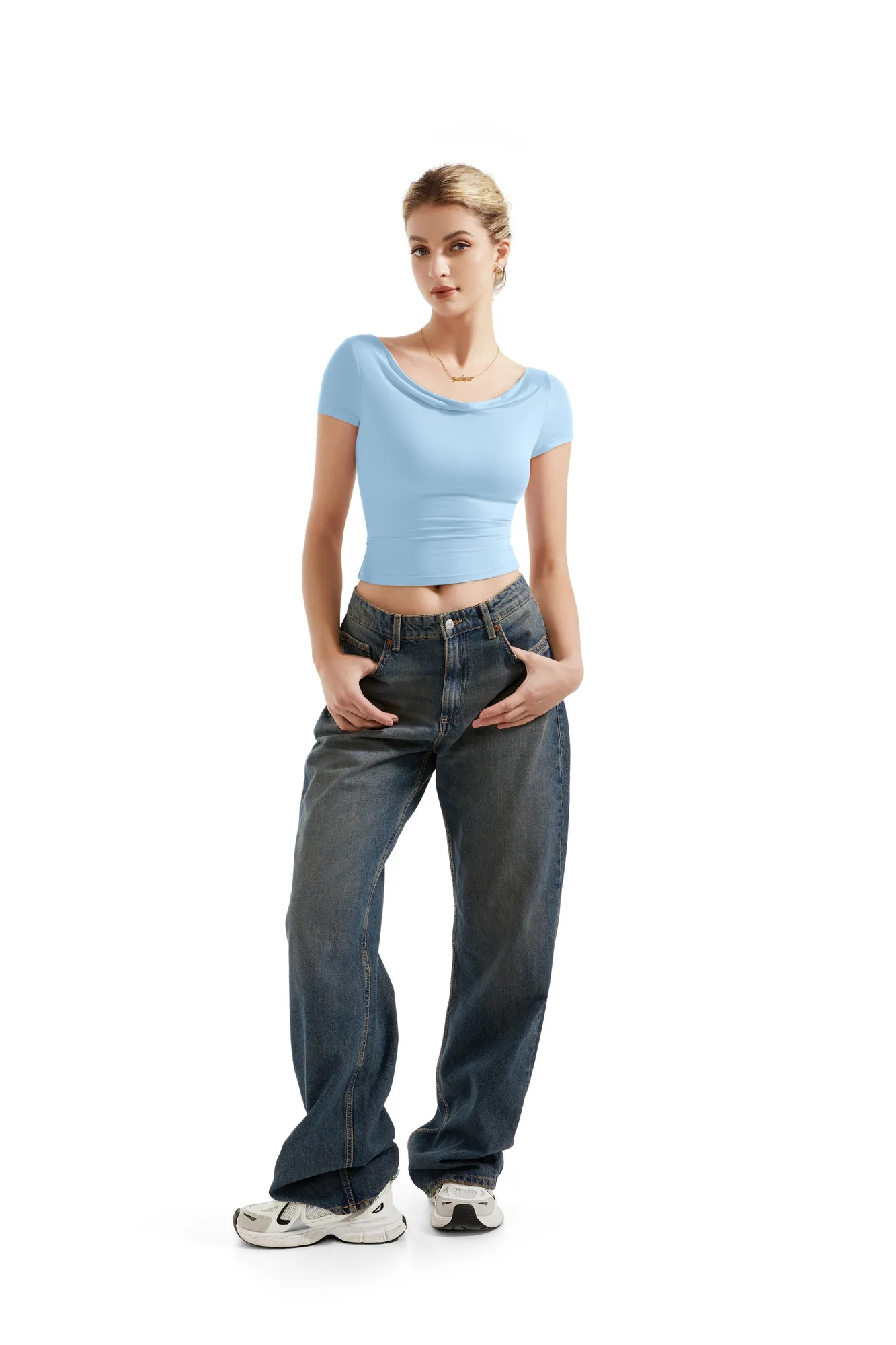 Buttery Soft Multi-Way Off Shoulder Shirt - Image 33