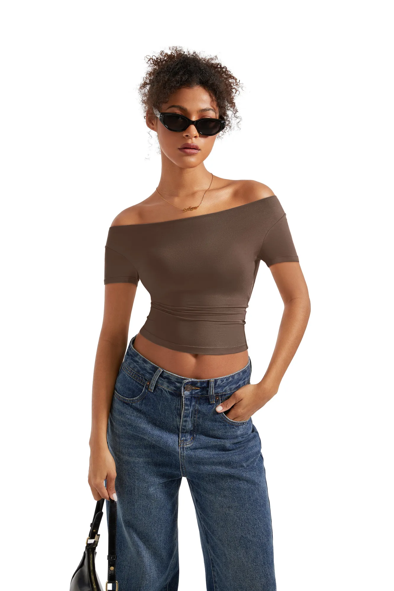 Buttery Soft Multi-Way Off Shoulder Shirt - Image 8