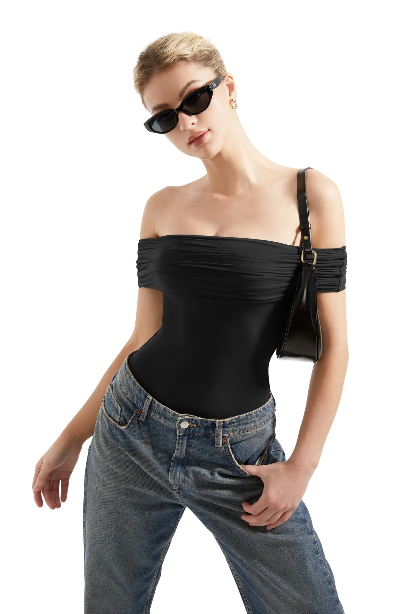 Buttery Soft Off Shoulder Bodysuit - Image 4