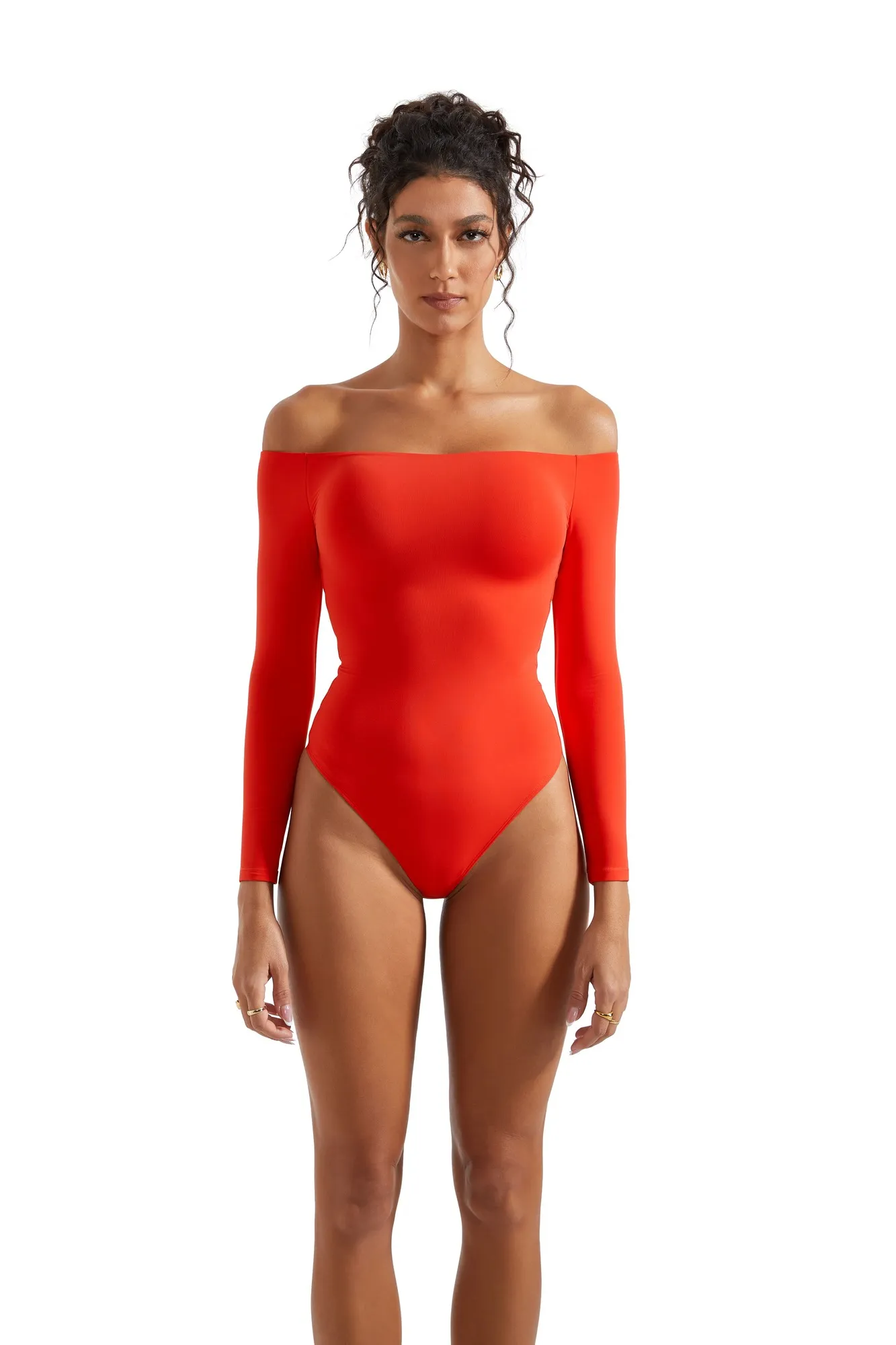 Buttery Soft Off Shoulder Bodysuit - Long Sleeve - Image 7