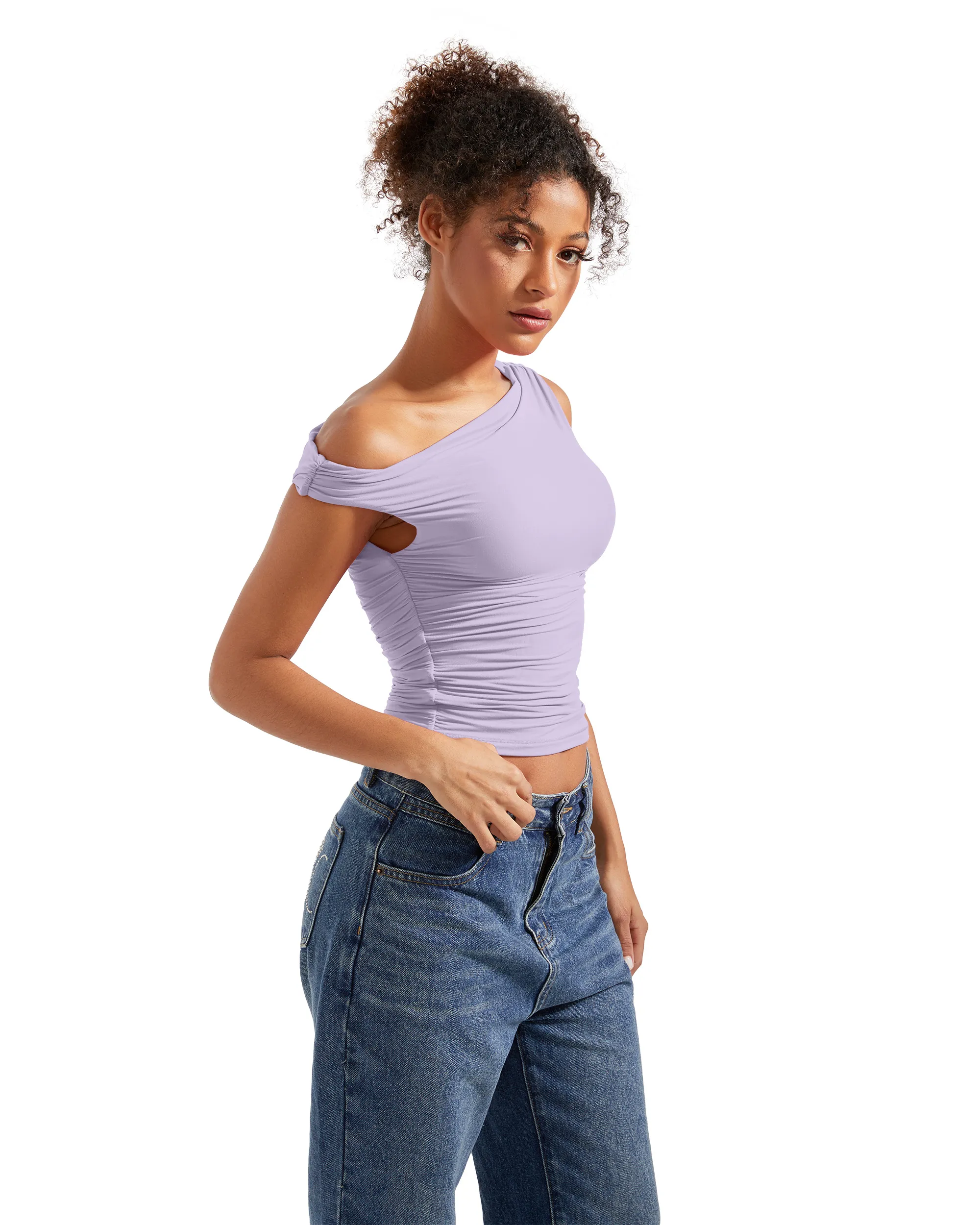 Buttery Soft Off Shoulder Shirt - Image 47
