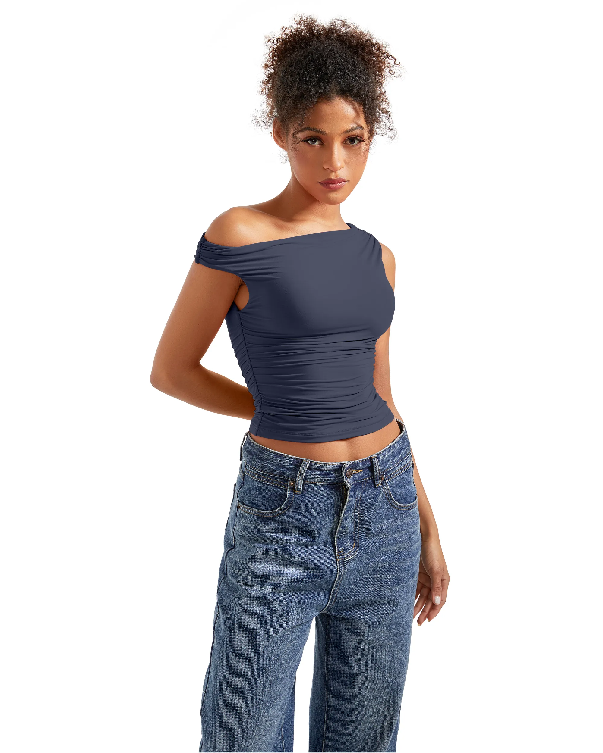 Buttery Soft Off Shoulder Shirt - Image 52