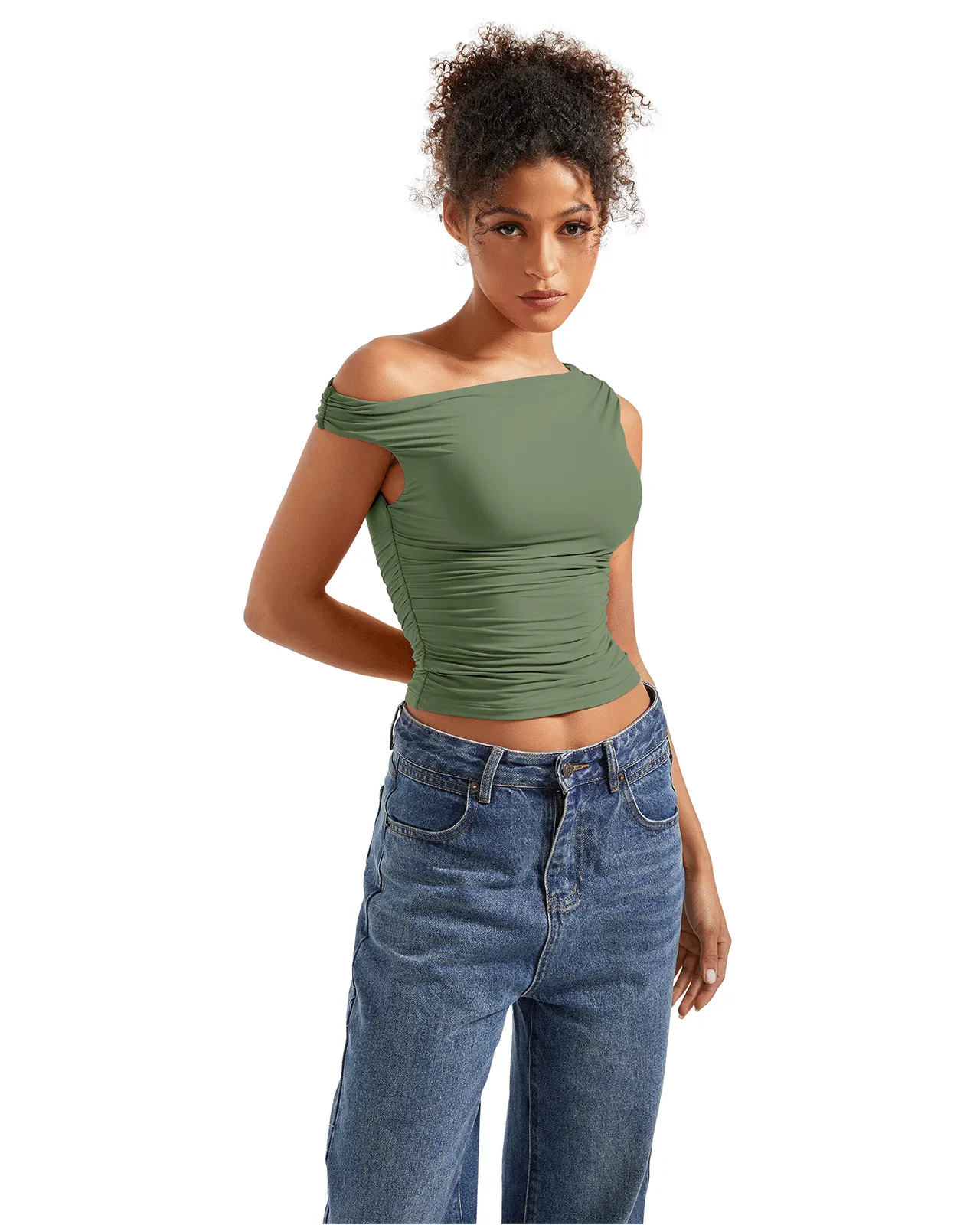 Buttery Soft Off Shoulder Shirt - Image 57