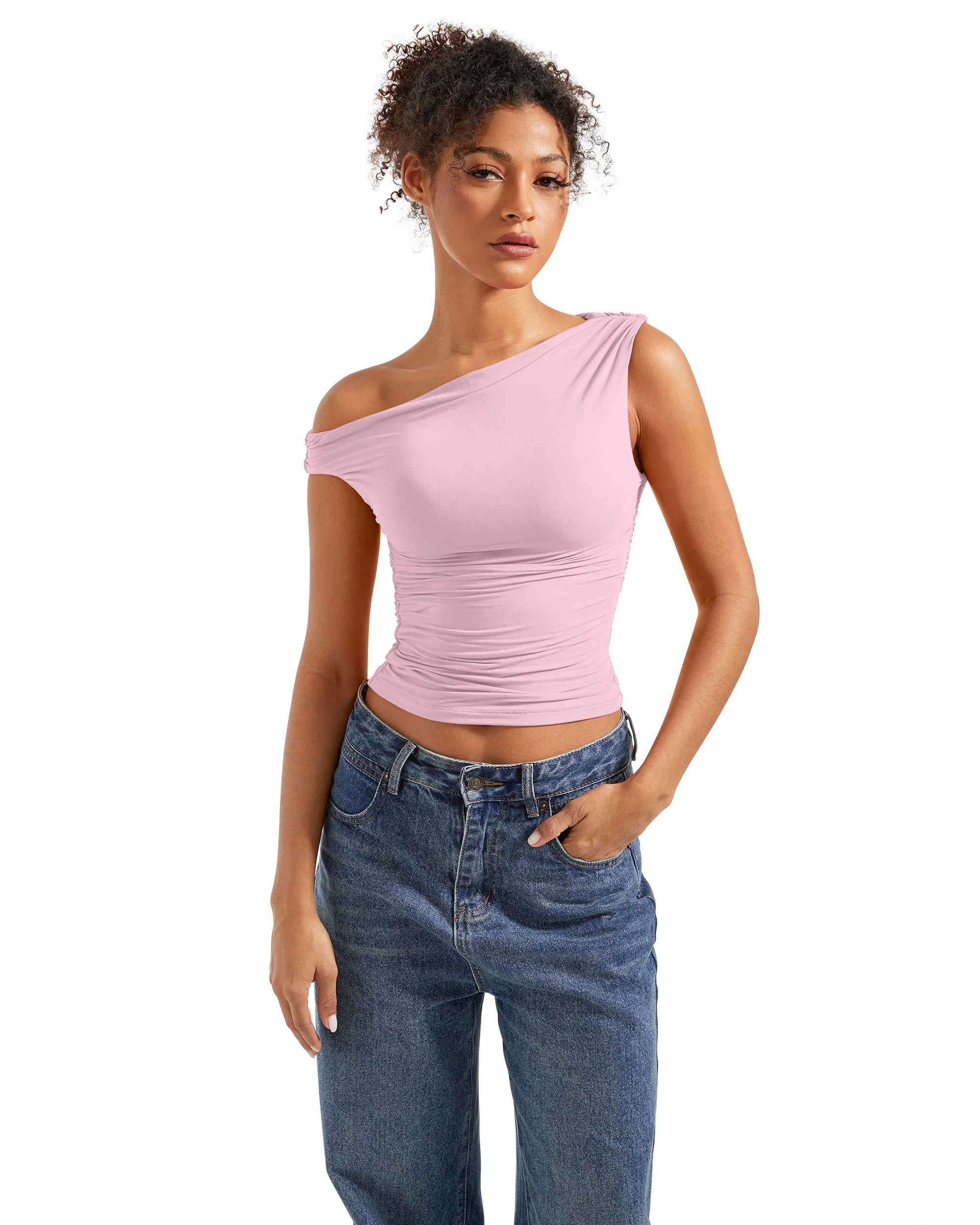 Buttery Soft Off Shoulder Shirt - Image 61