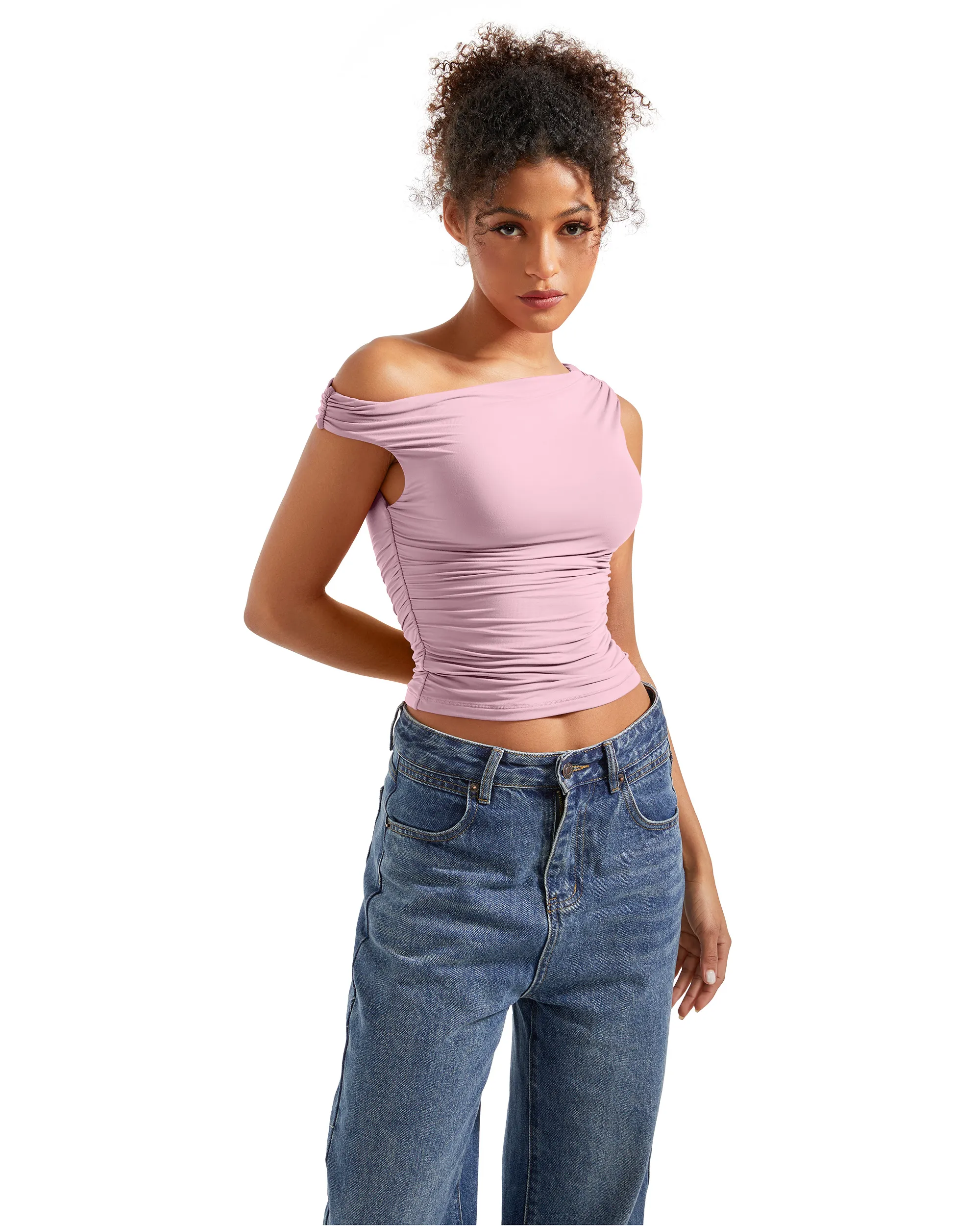 Buttery Soft Off Shoulder Shirt - Image 62