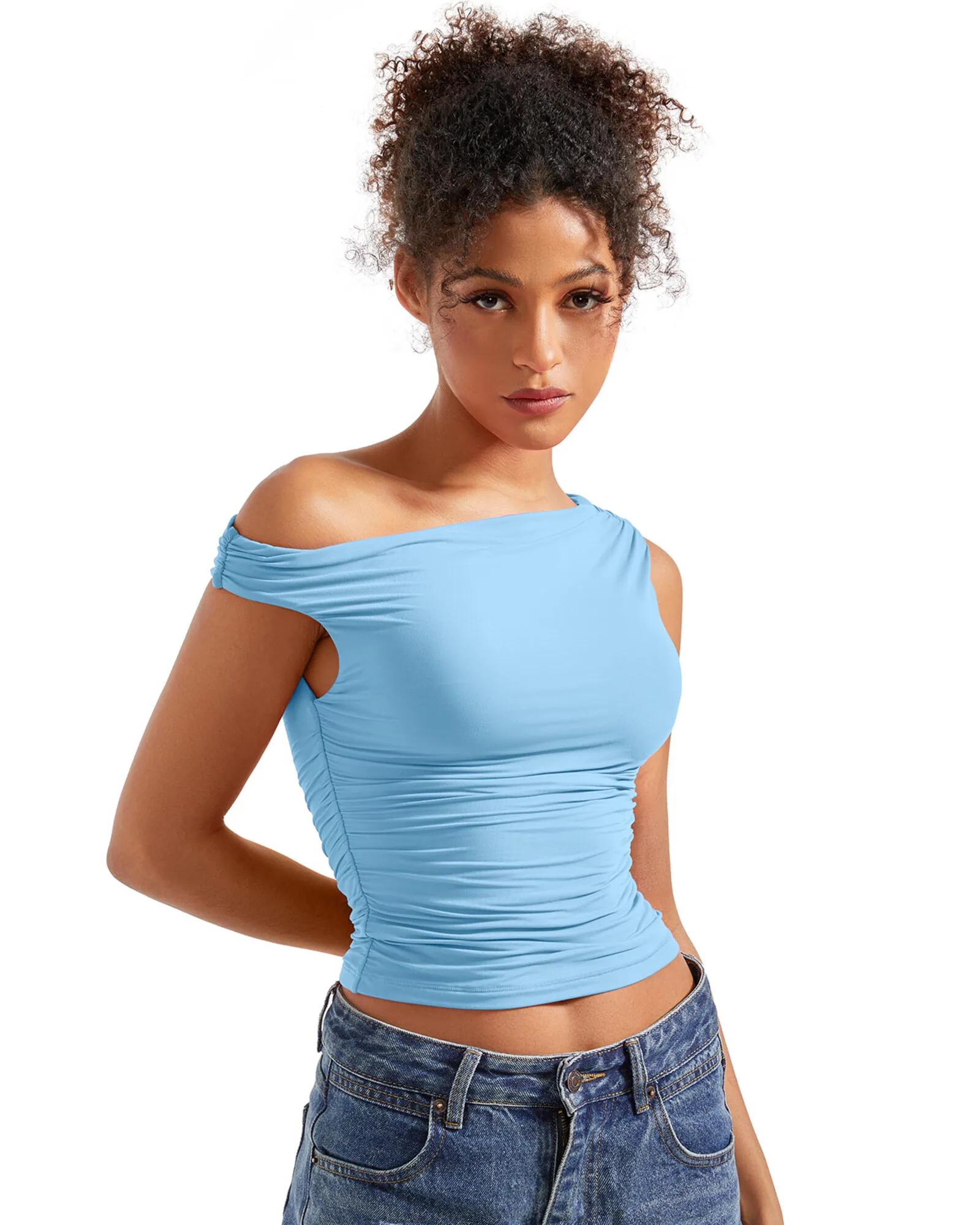 Buttery Soft Off Shoulder Shirt - Image 71