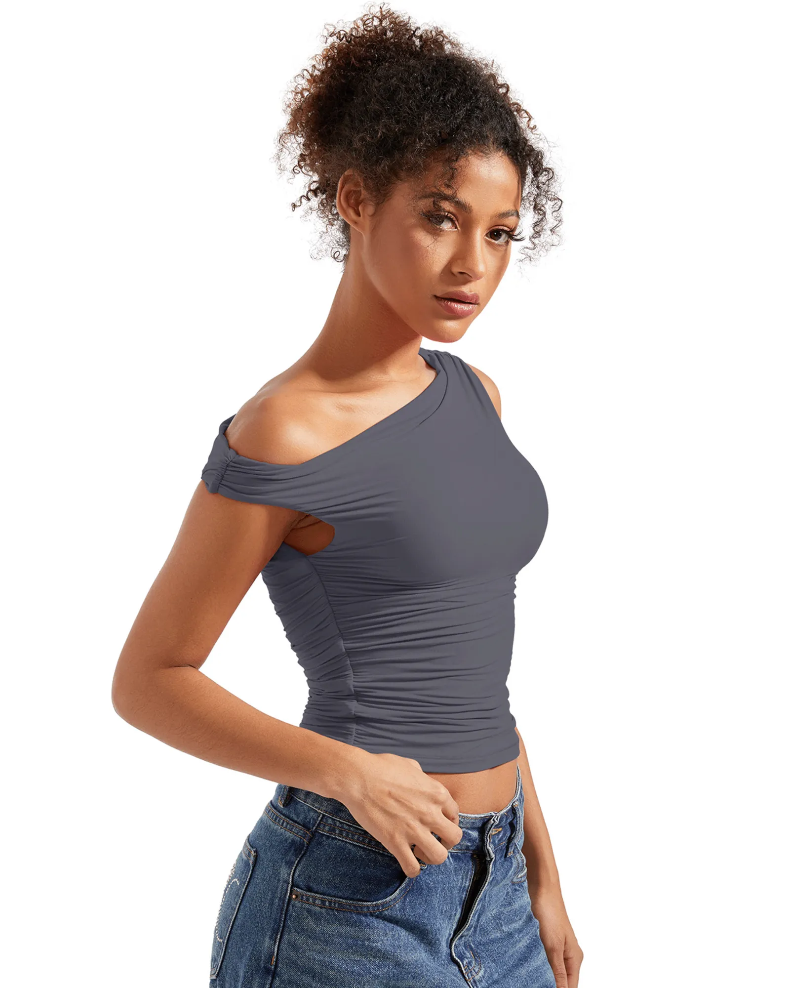 Buttery Soft Off Shoulder Shirt - Image 74