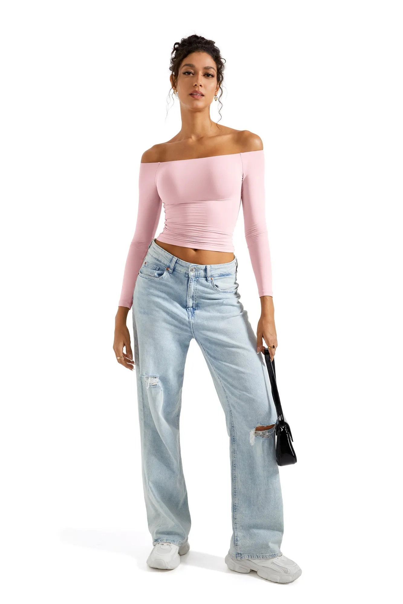 Buttery Soft Off Shoulder Shirt - Long Sleeve - Image 11