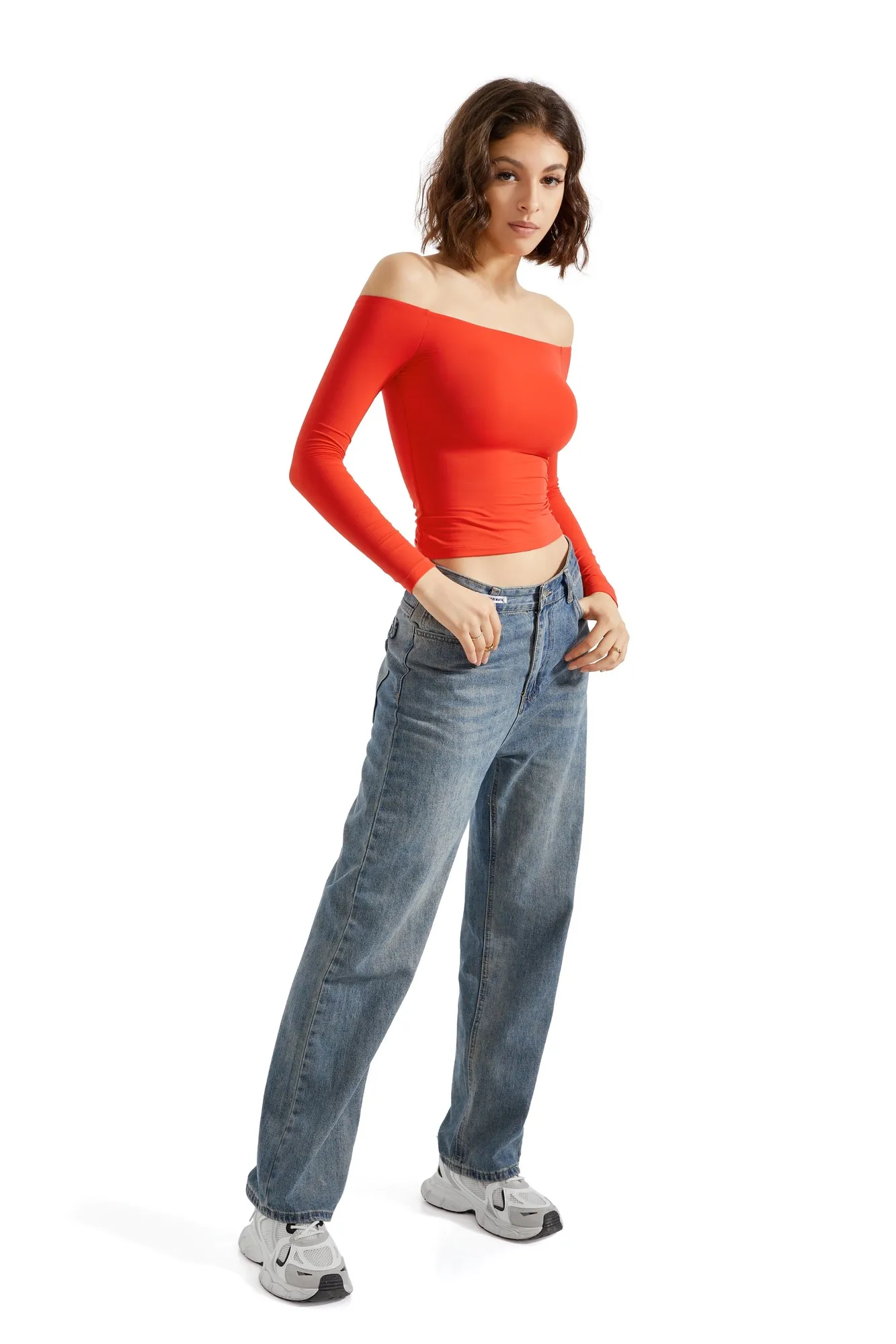 Buttery Soft Off Shoulder Shirt - Long Sleeve - Image 33