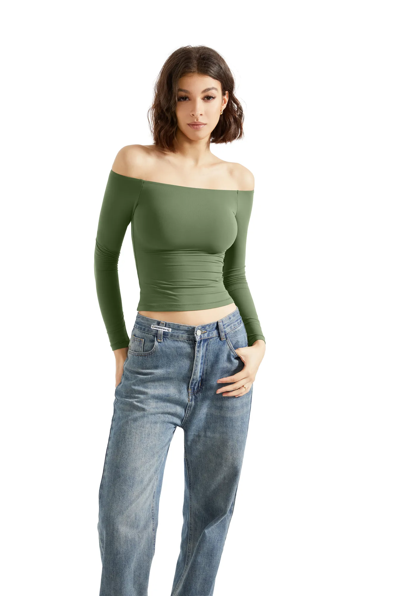Buttery Soft Off Shoulder Shirt - Long Sleeve - Image 37