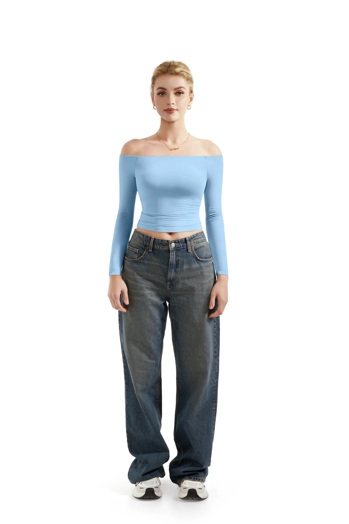 Buttery Soft Off Shoulder Shirt - Long Sleeve - Image 56