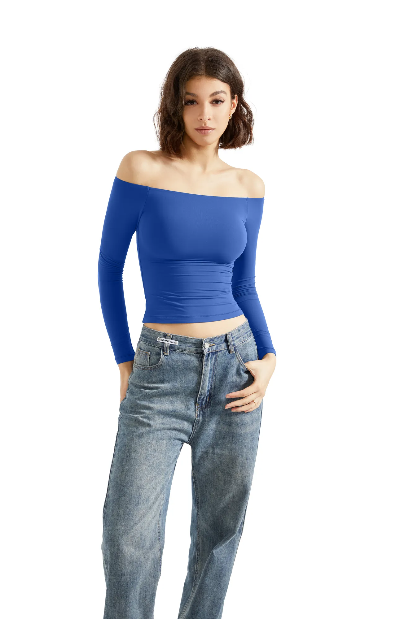 Buttery Soft Off Shoulder Shirt - Long Sleeve - Image 68