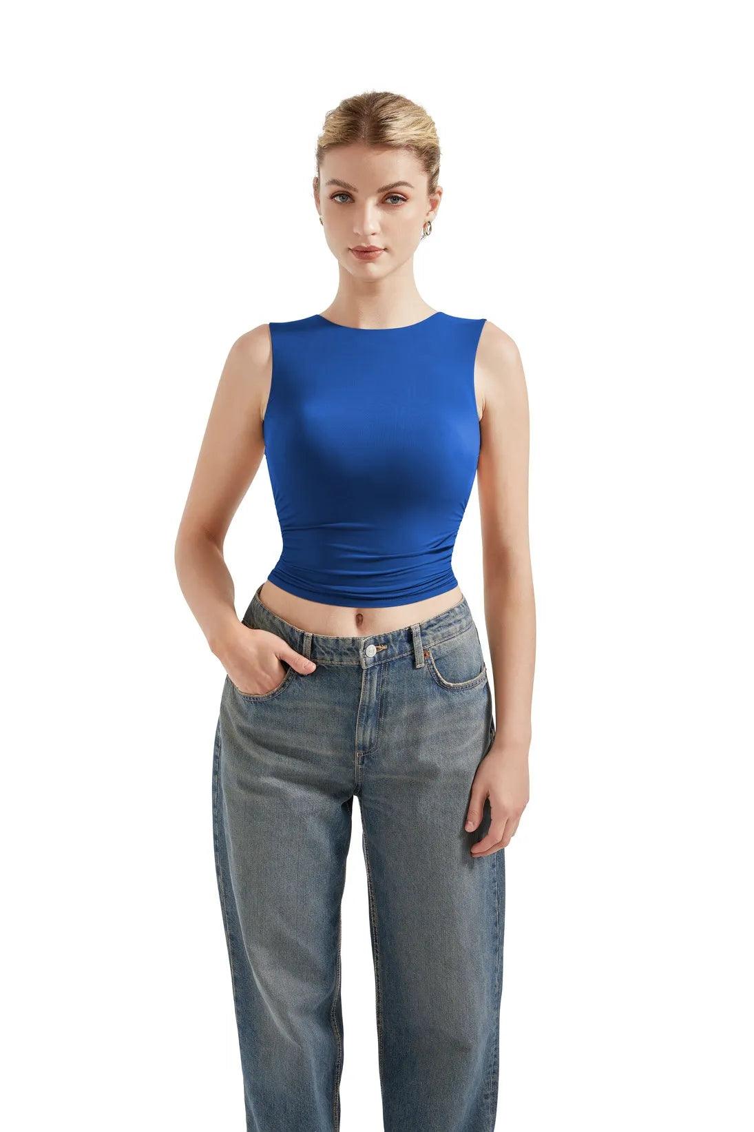 Buttery Soft Open Back Shirt - Image 27