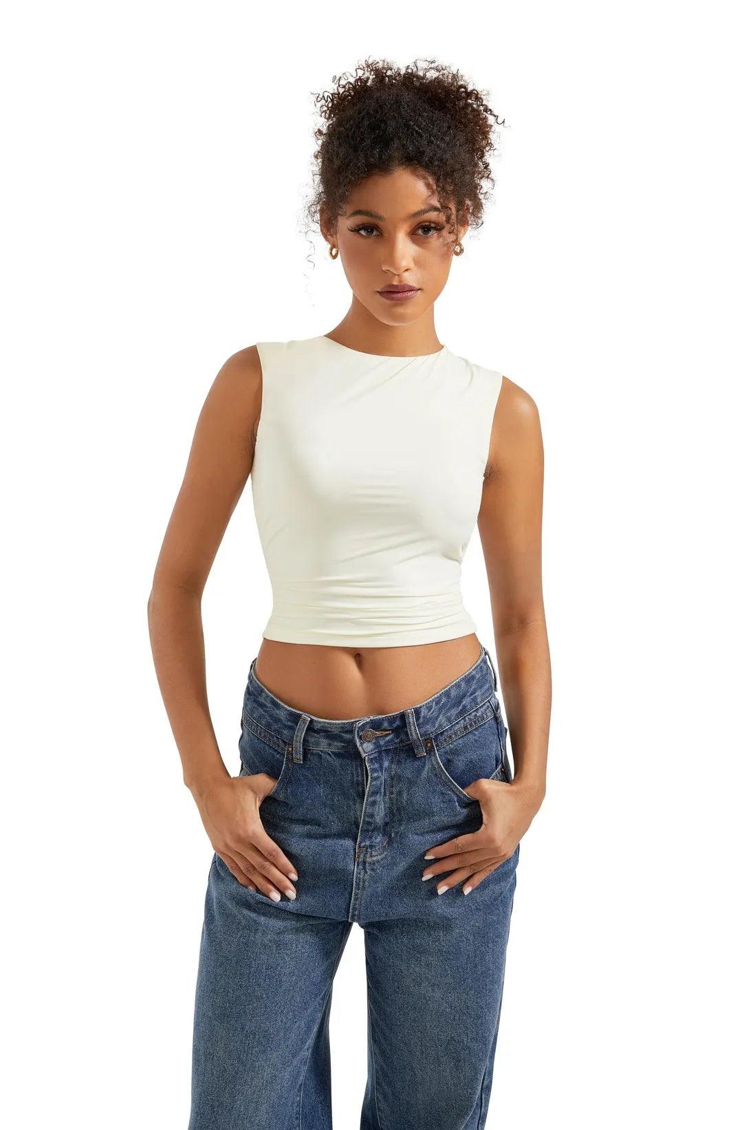 Buttery Soft Open Back Shirt - Image 36