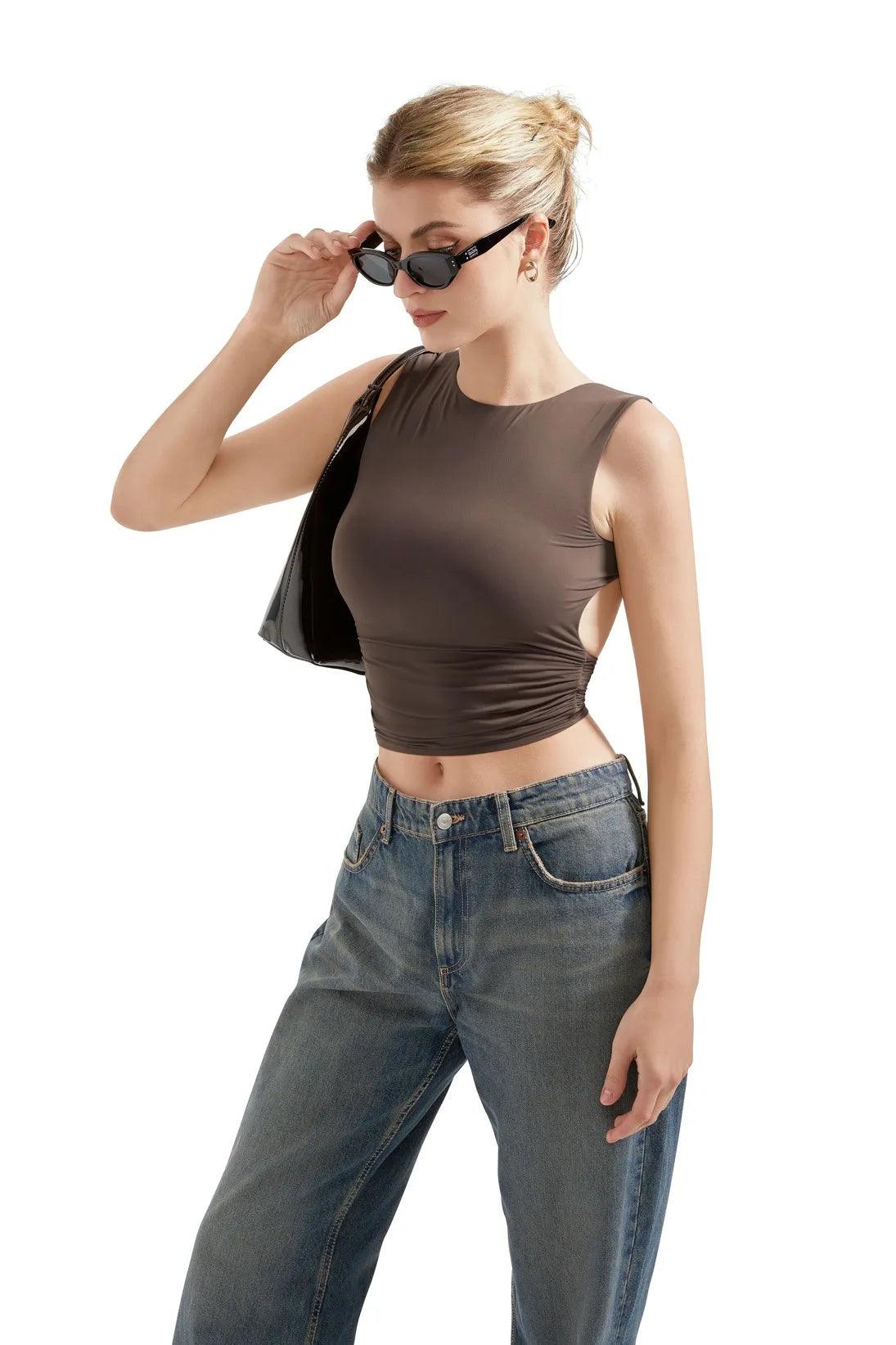 Buttery Soft Open Back Shirt - Image 6