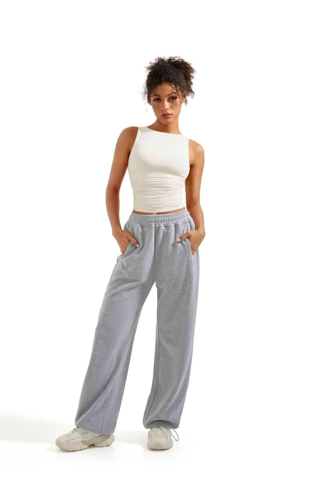 Buttery Soft Side Ruched Tank Top - Image 19