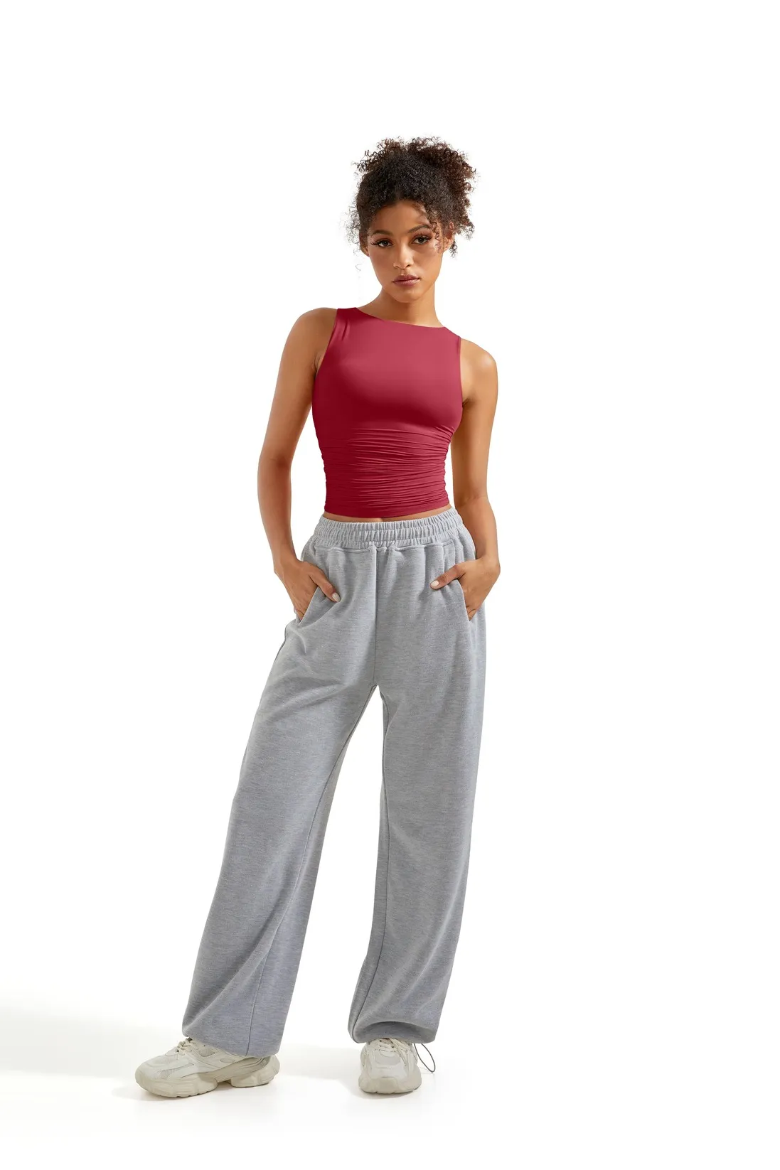 Buttery Soft Side Ruched Tank Top - Image 25