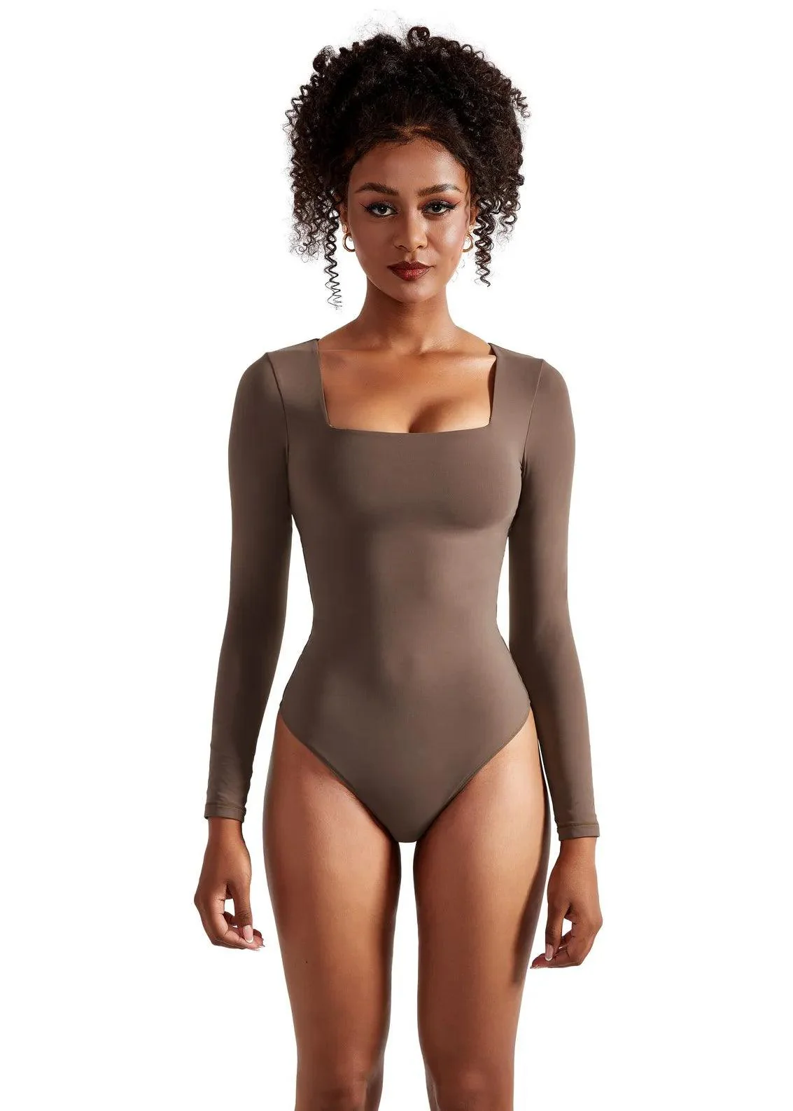 Flash Sales - Buttery Soft Square Neck Bodysuit - Long Sleeve - Image 32