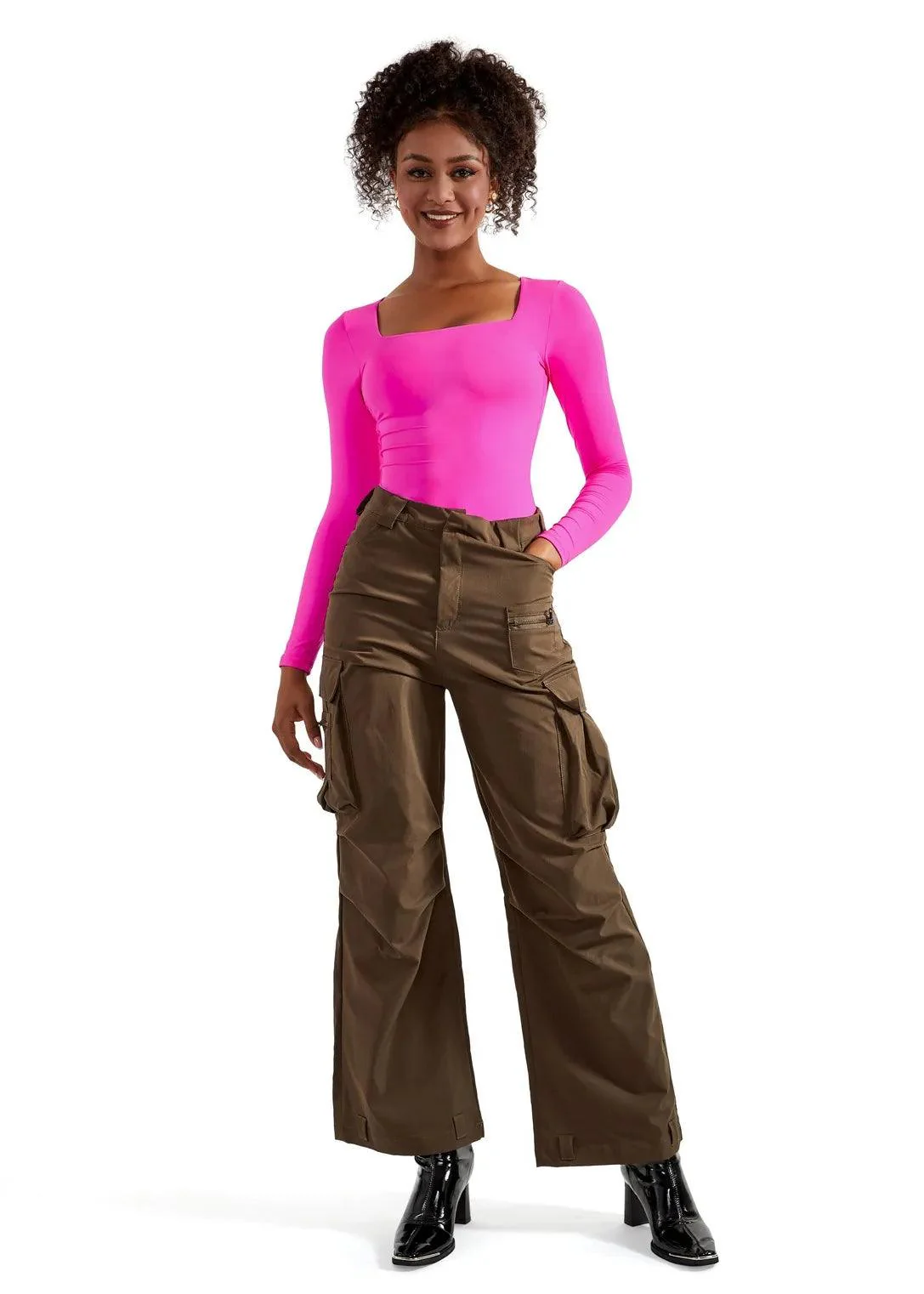 Flash Sales - Buttery Soft Square Neck Bodysuit - Long Sleeve - Image 17