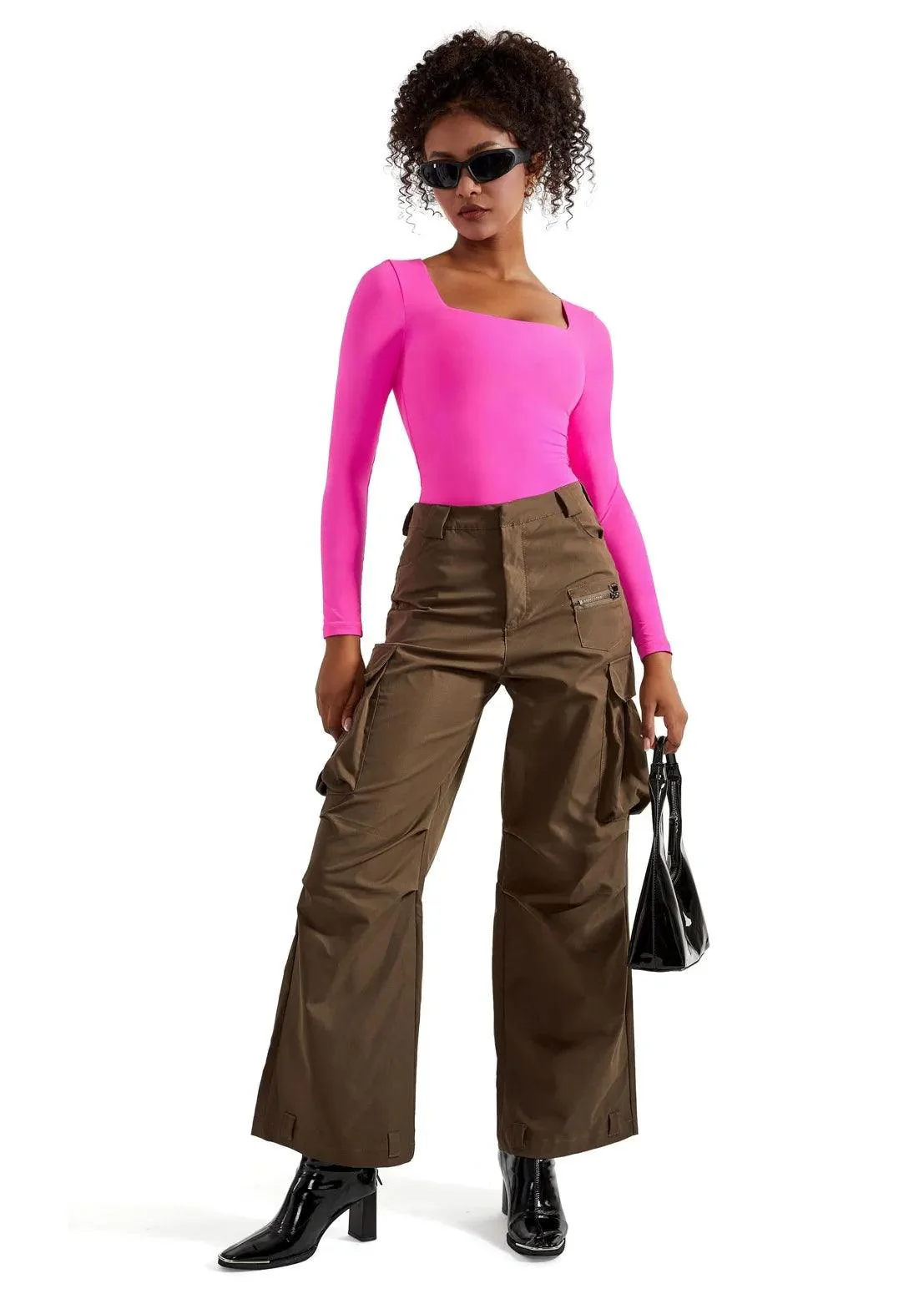 Flash Sales - Buttery Soft Square Neck Bodysuit - Long Sleeve - Image 19