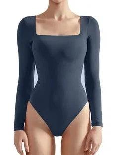 Flash Sales - Buttery Soft Square Neck Bodysuit - Long Sleeve - Image 57