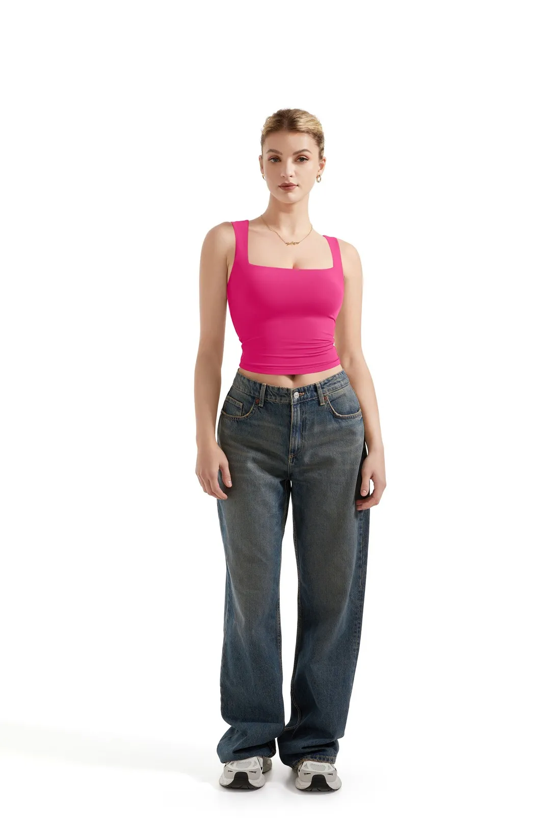 Buttery Soft Square Neck Tank Top - Image 67