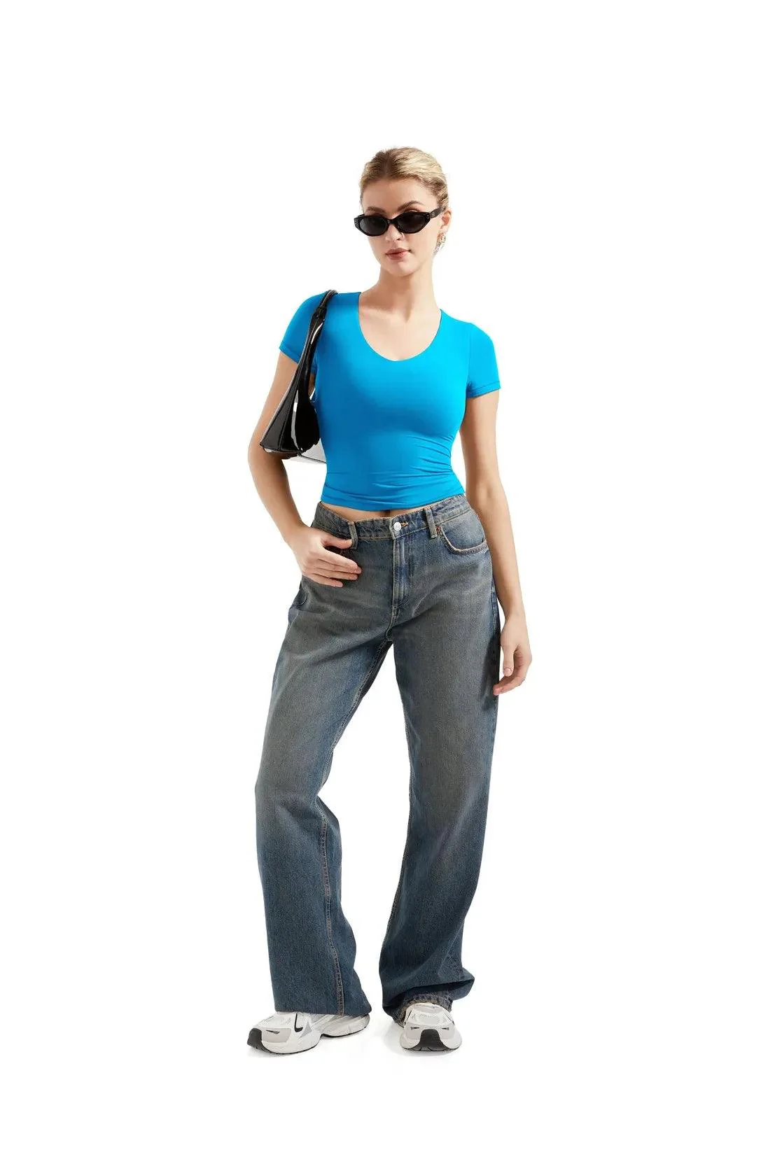 Buttery Soft V Neck Shirt - Short Sleeve - Image 11