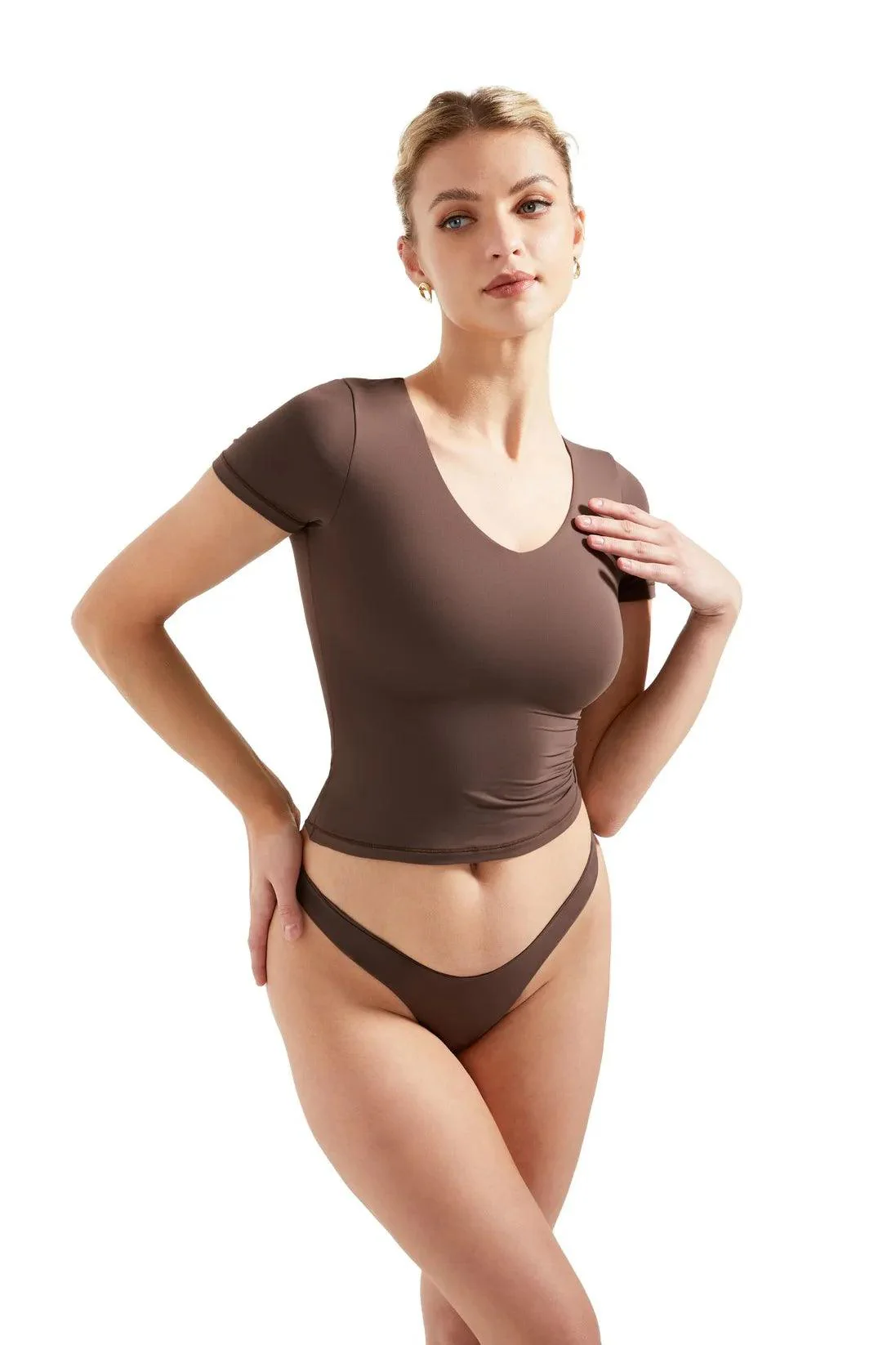 Buttery Soft V Neck Shirt - Short Sleeve - Image 16