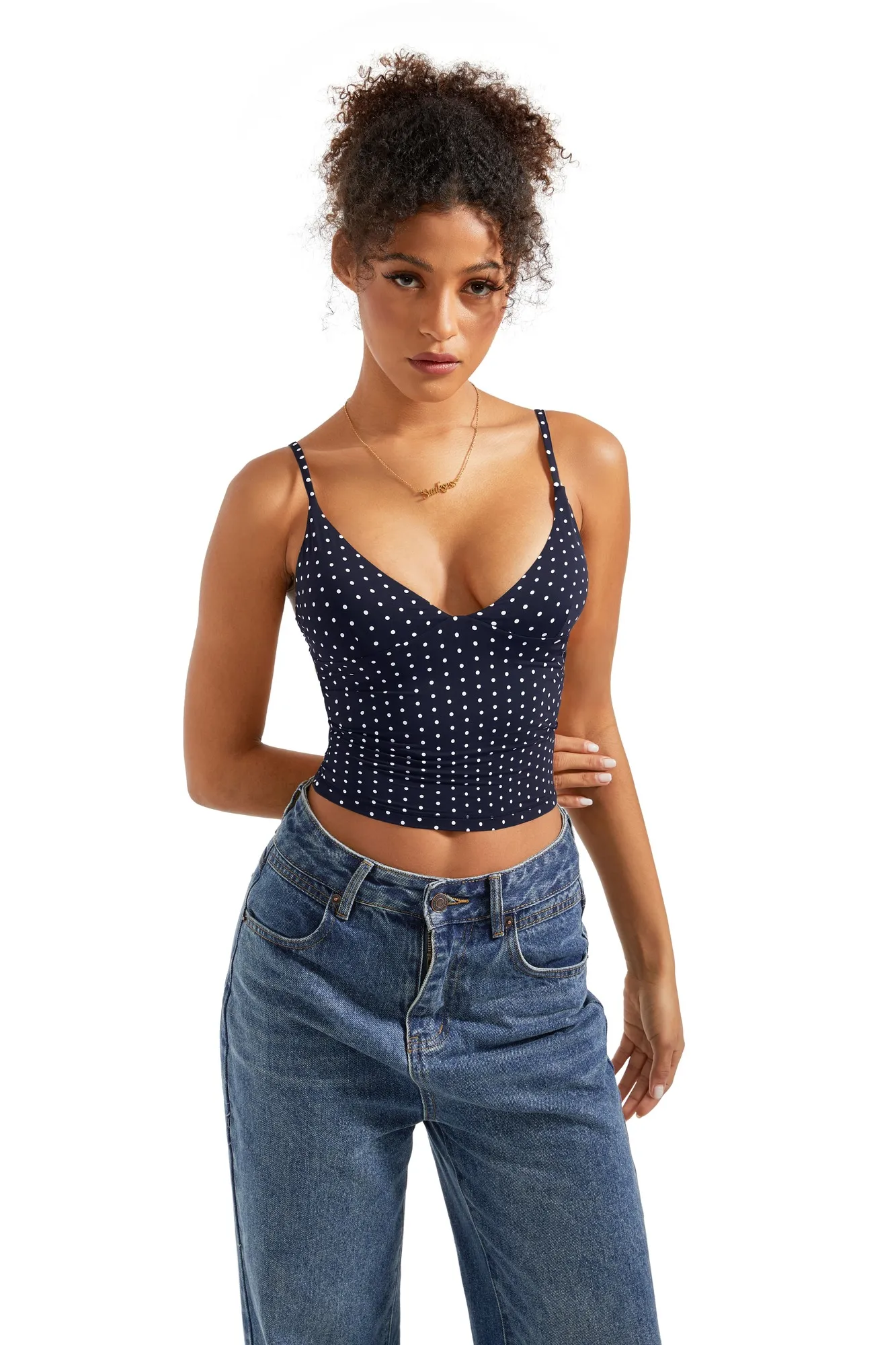 Buttery Soft Cami V Neck Tank Top - Image 115