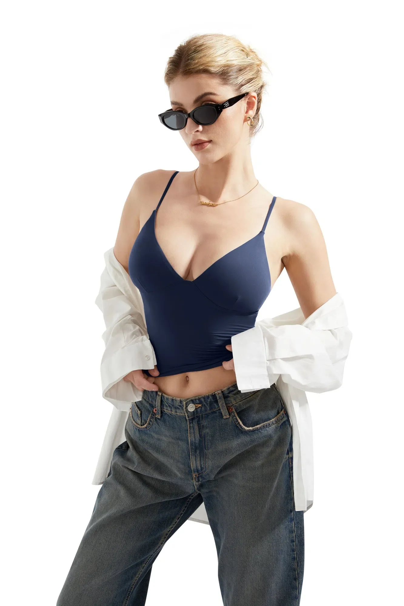 Buttery Soft Cami V Neck Tank Top - Image 42