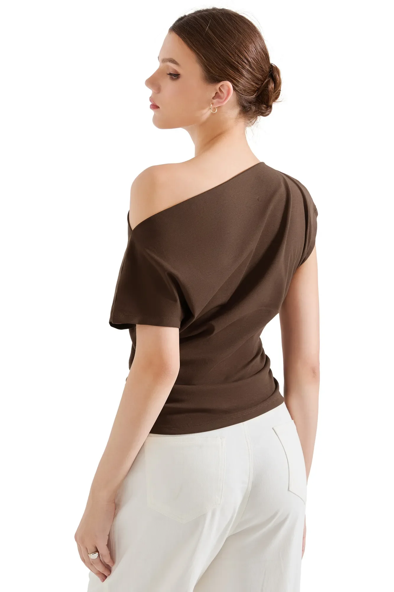 Cotton Multi-Way Off Shoulder Shirt - Image 17