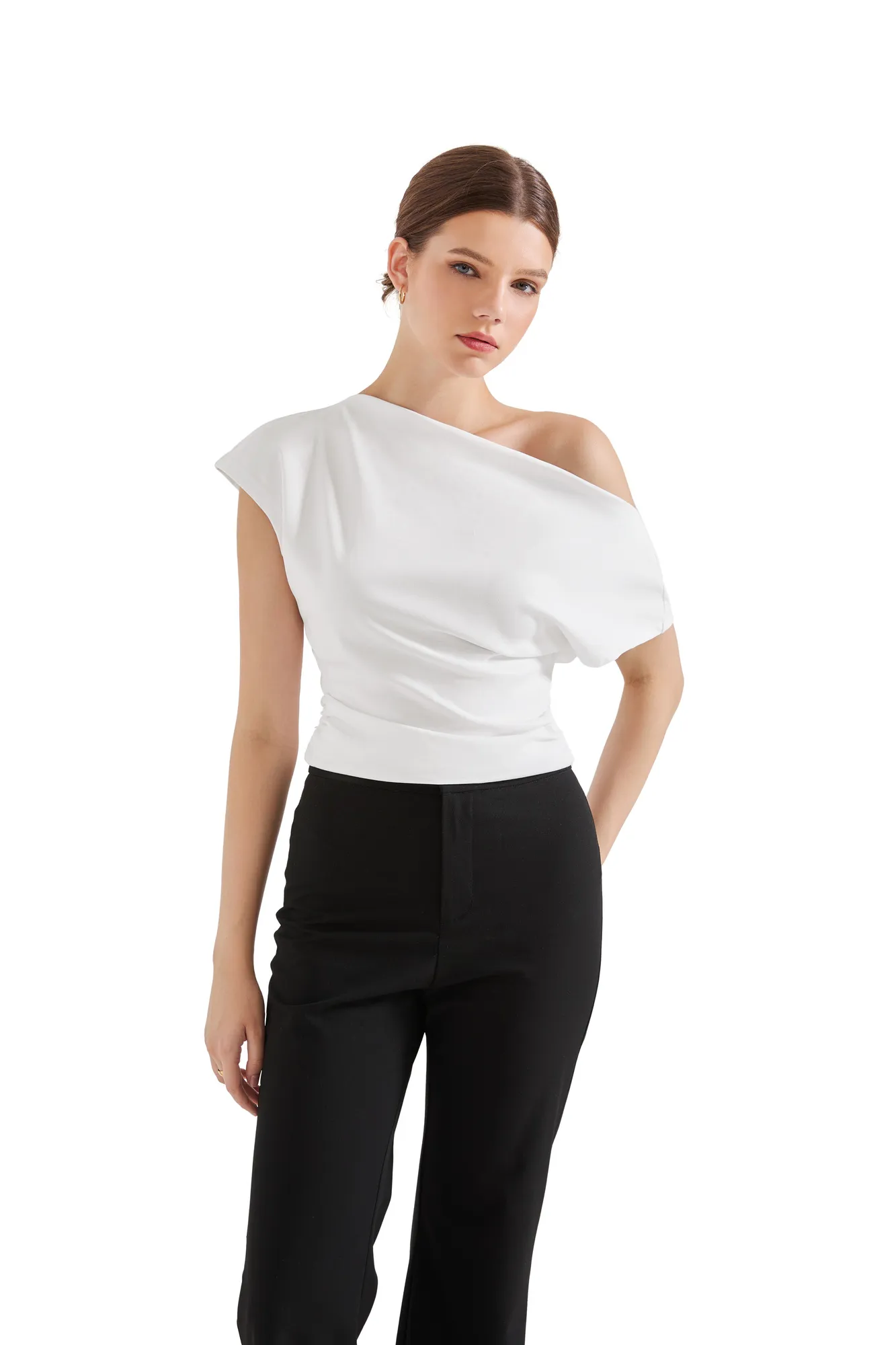 Cotton Multi-Way Off Shoulder Shirt - Image 25