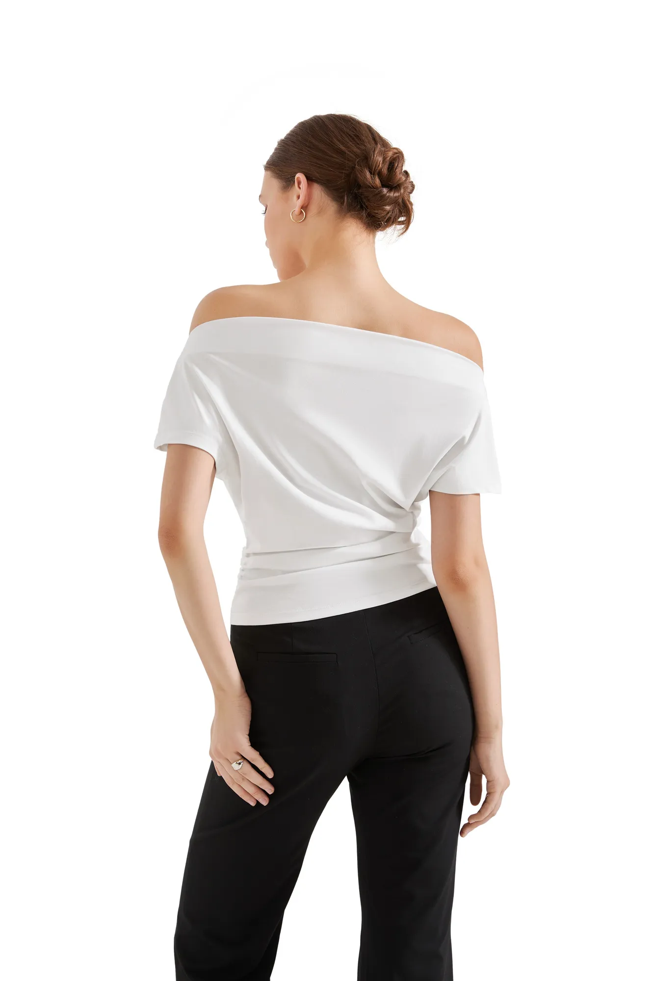 Cotton Multi-Way Off Shoulder Shirt - Image 28