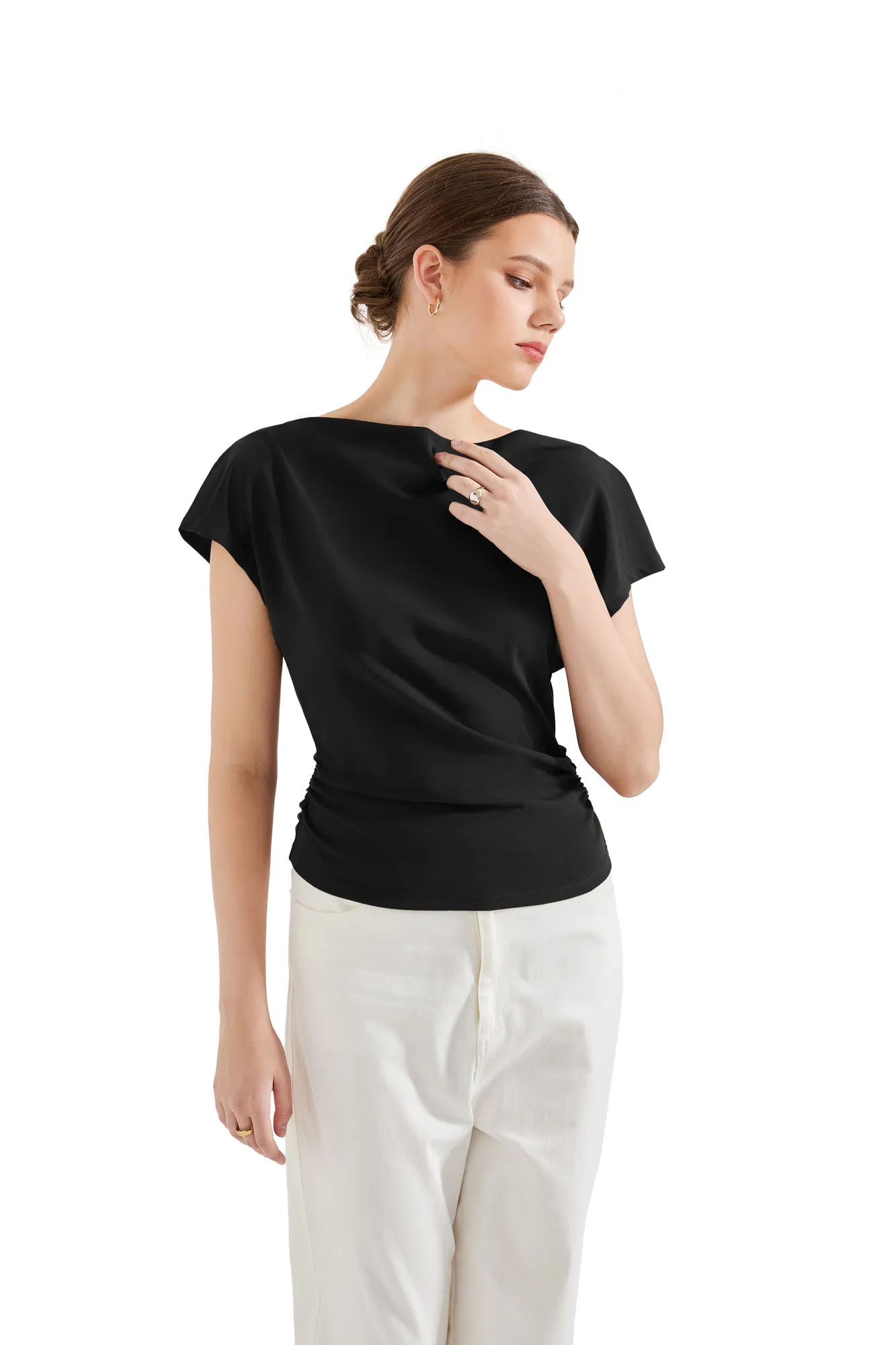 Cotton Multi-Way Off Shoulder Shirt - Image 6