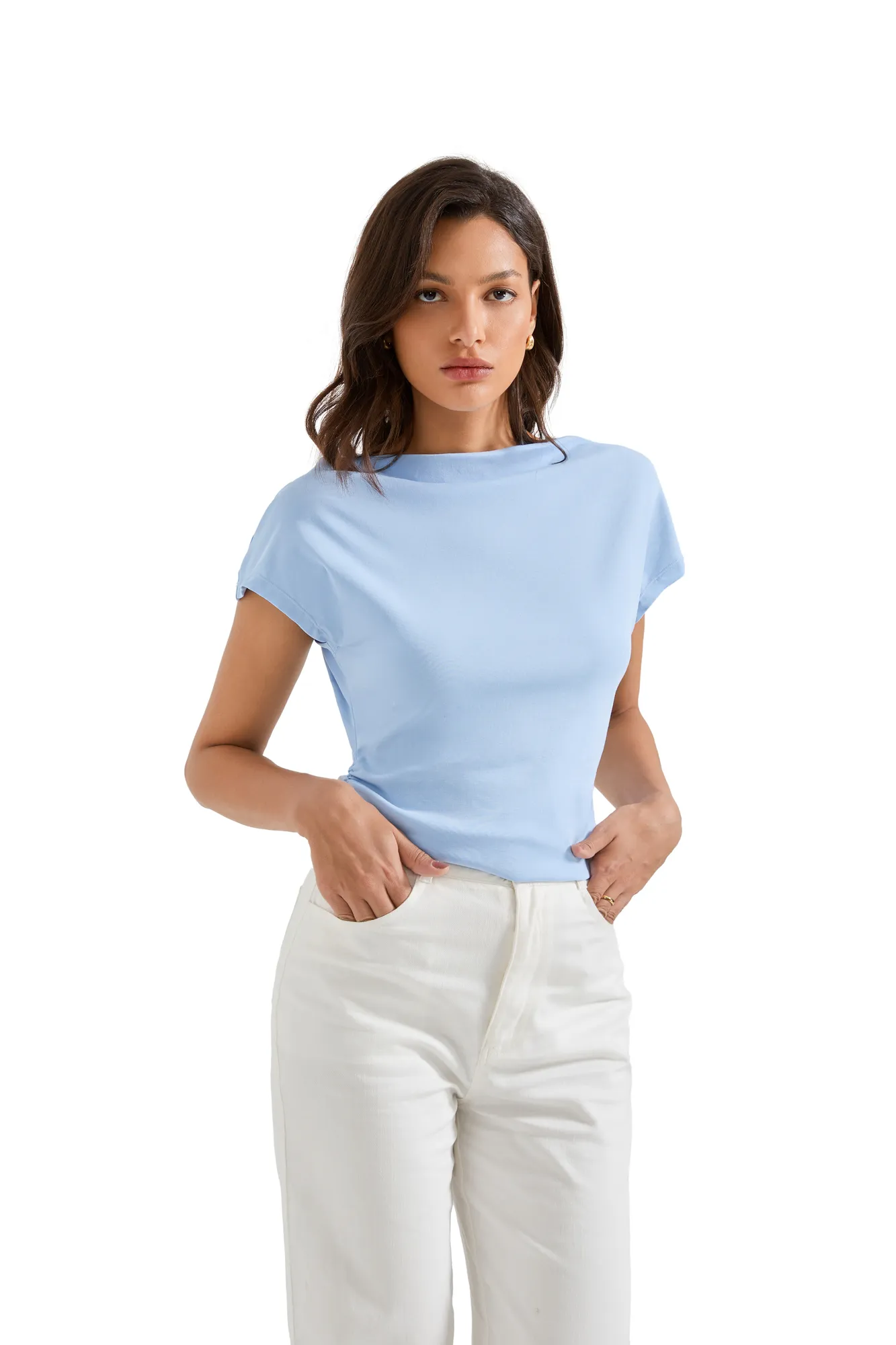 Cotton Multi-Way Off Shoulder Shirt - Image 7