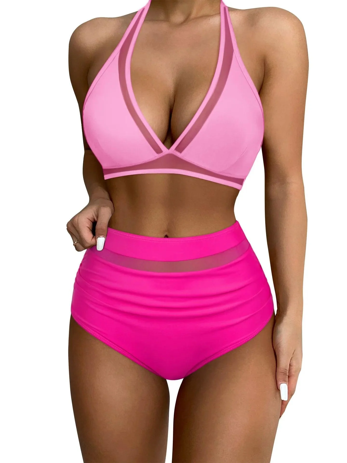 Mesh Two Pieces Bikini Set - Image 7